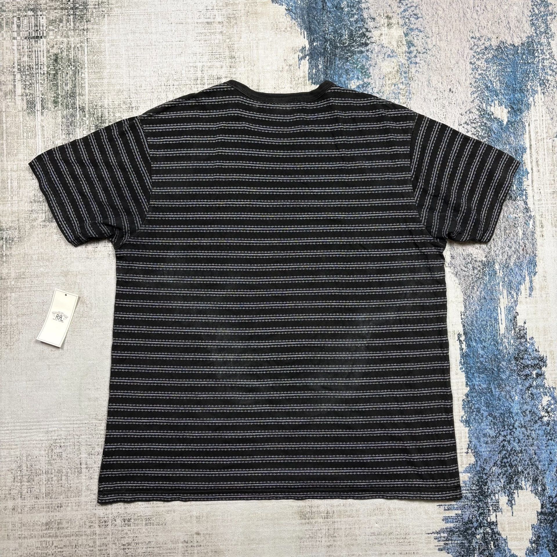 RRL Ralph Lauren RRL 25SS Distressed Stripe Short-Sleeve T-shirt Size US XL / EU 56 / 4 - 7 Thumbnail