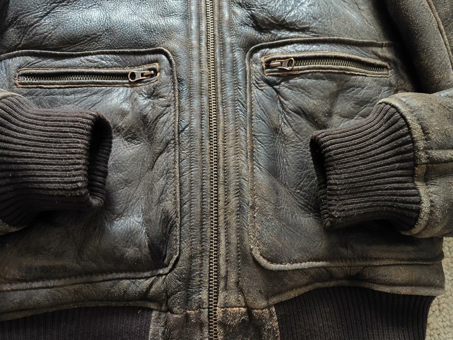 Timberland Timberland Shearling Moto Leather Jacket Size US M / EU 48-50 / 2 - 6 Thumbnail