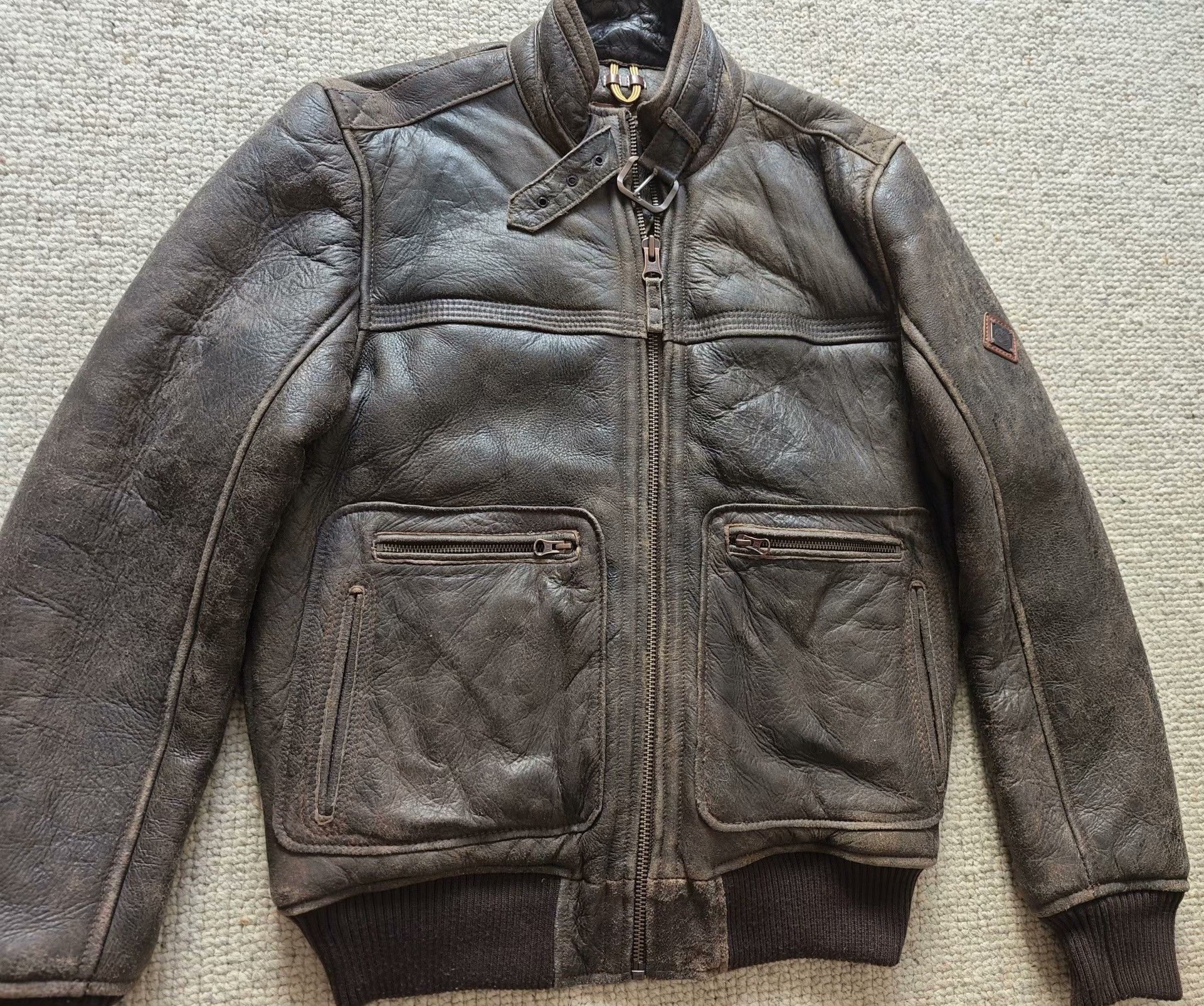 Timberland Timberland Shearling Moto Leather Jacket Size US M / EU 48-50 / 2 - 2 Thumbnail