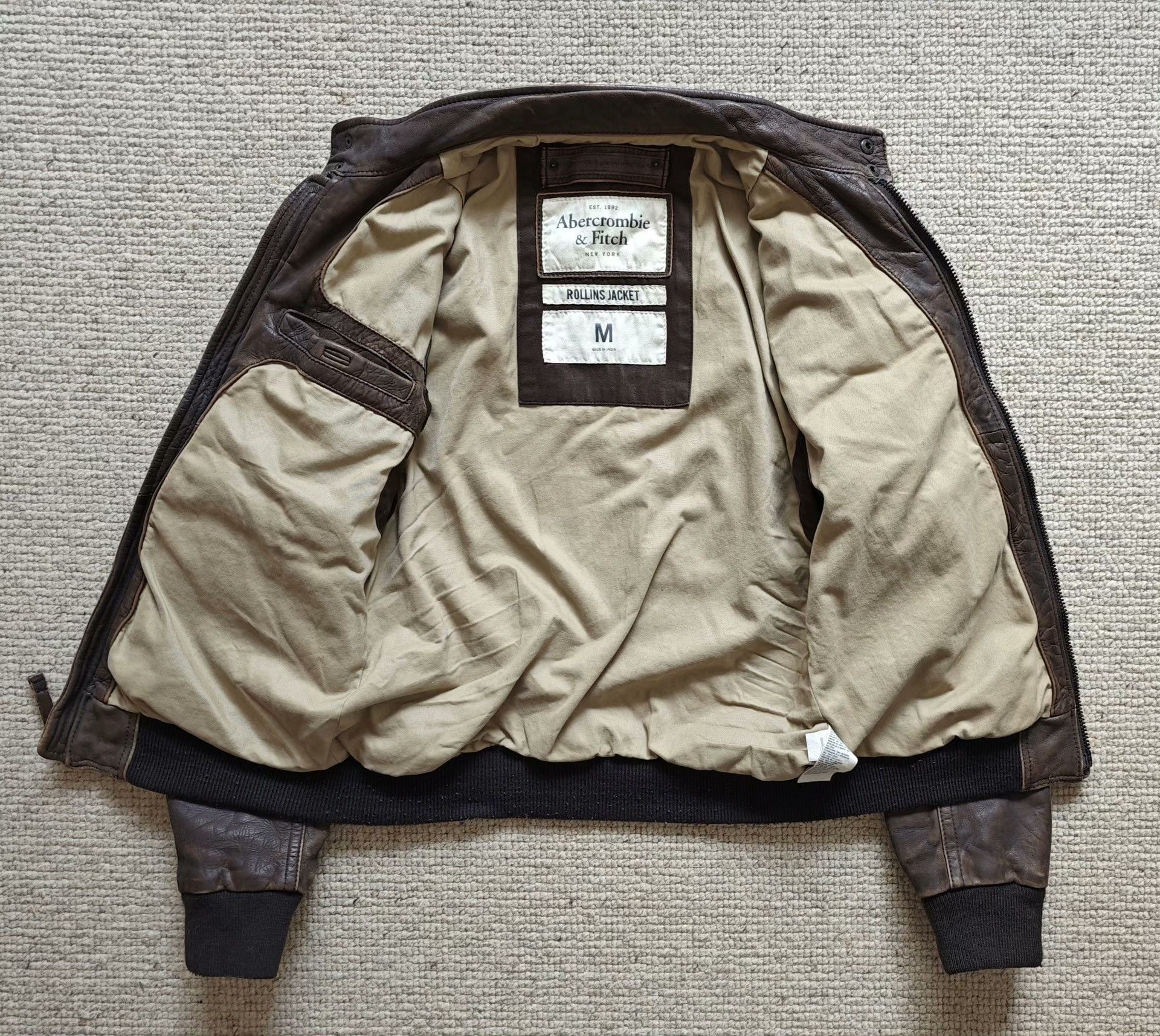 Abercrombie & Fitch Abercrombie & Fitch Moto Jacket Size US M / EU 48-50 / 2 - 2 Thumbnail