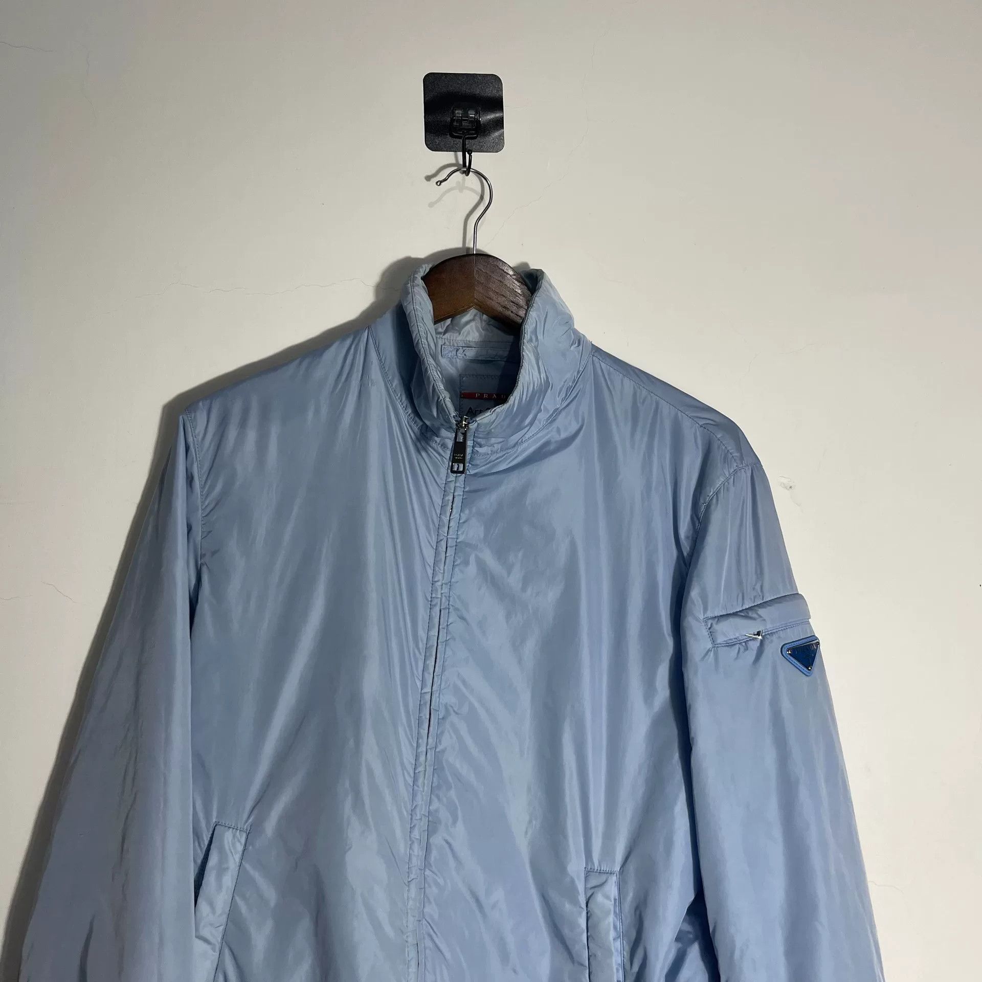 Prada Prada Blue Nylon Cotton Coat Size US S / EU 44-46 / 1 - 3 Thumbnail