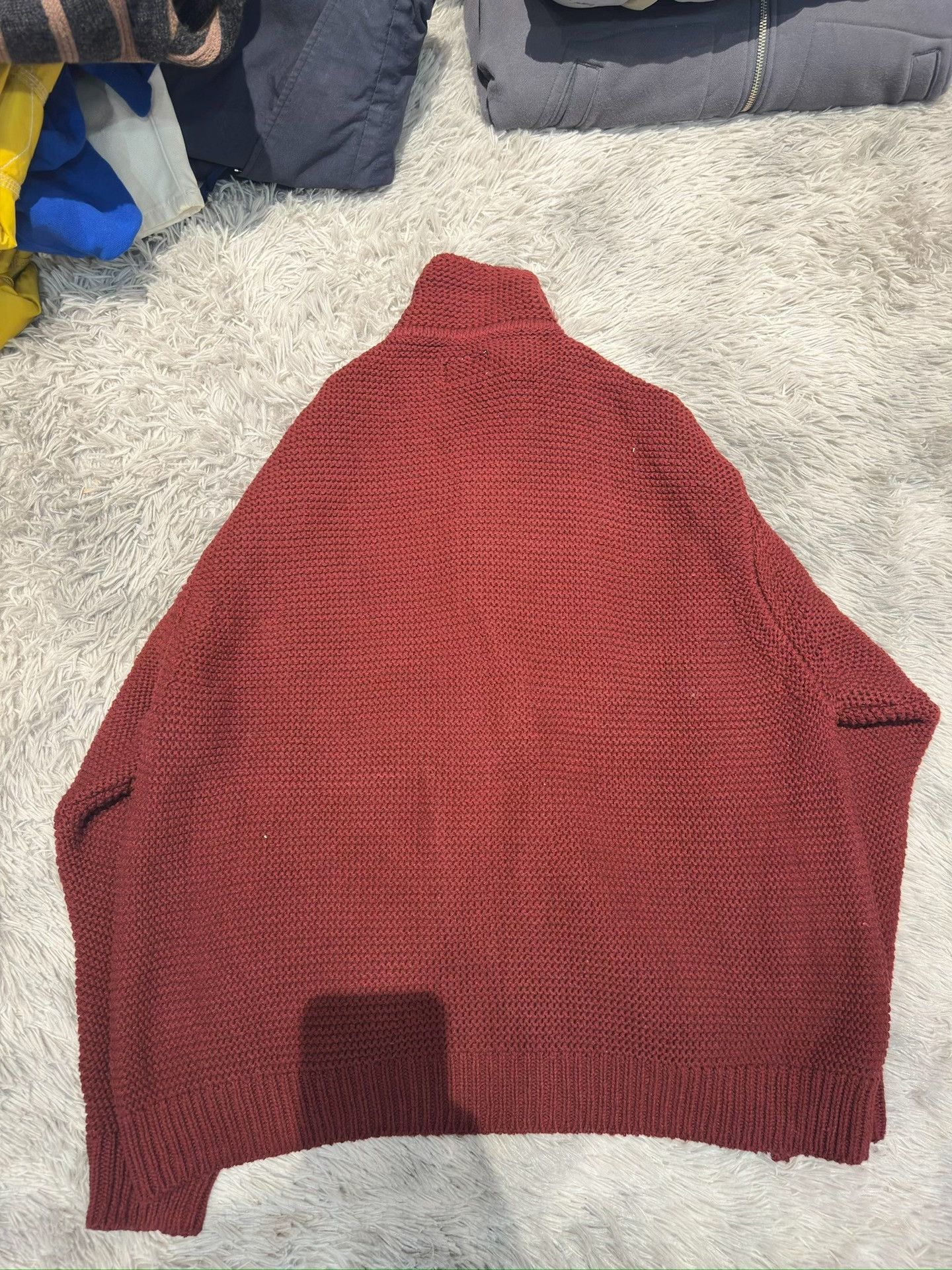 Cav Empt CE/CAVEMPT Wine Red Single-Breasted Knit Sweater Size US M / EU 48-50 / 2 - 2 Thumbnail