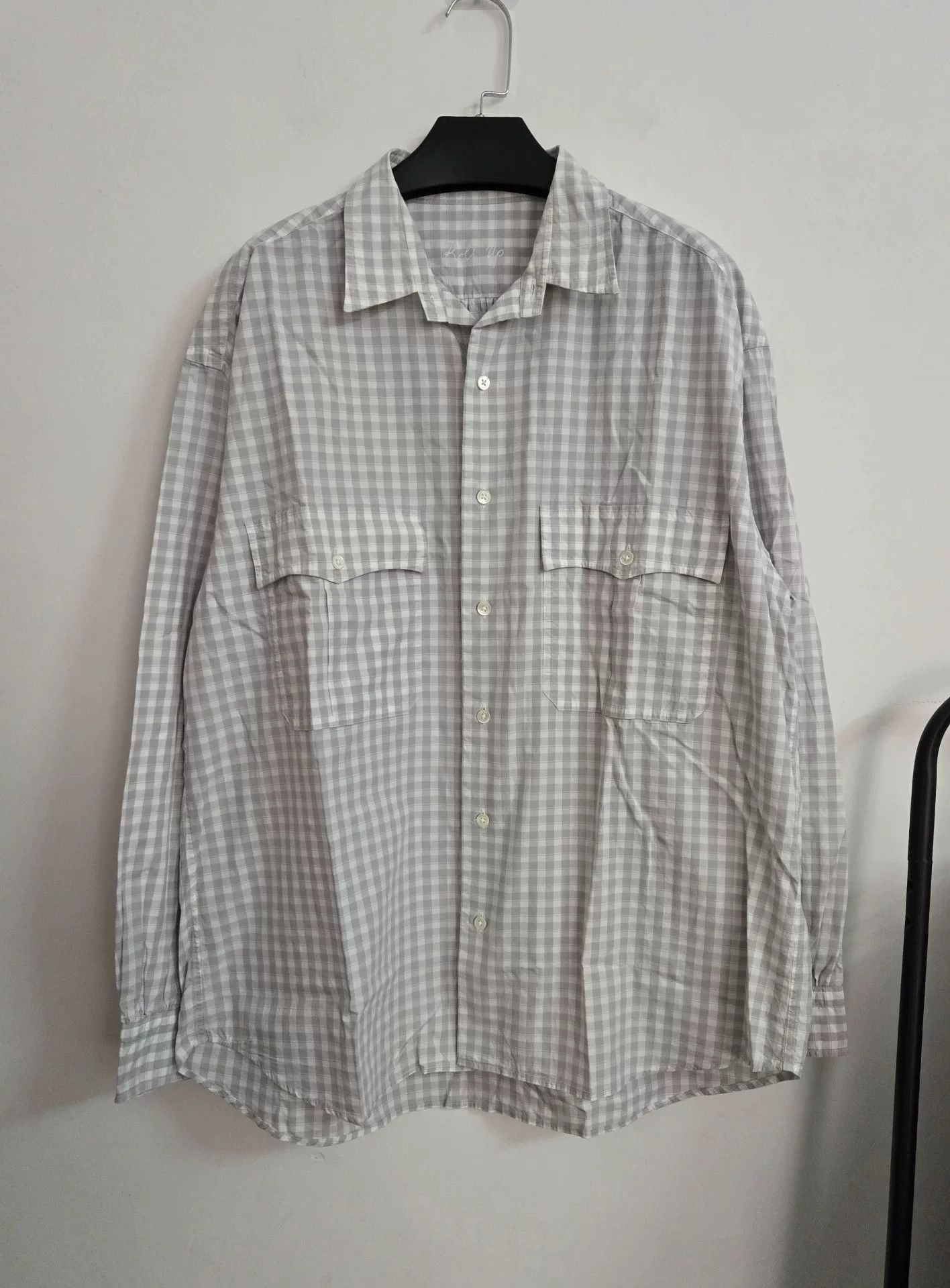 Porter Classic Porter Classic Roll Up Kyoto Limited Gray Check Shirt Size US M / EU 48-50 / 2 - 2 Thumbnail
