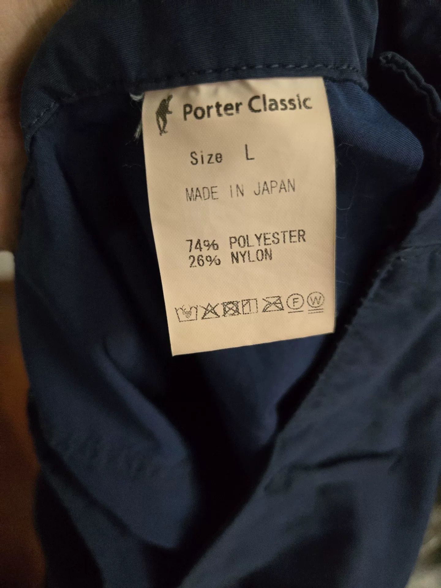 Porter Classic Porter Classic Indigo Nylon Cargo Pants Size US 35 - 4 Thumbnail