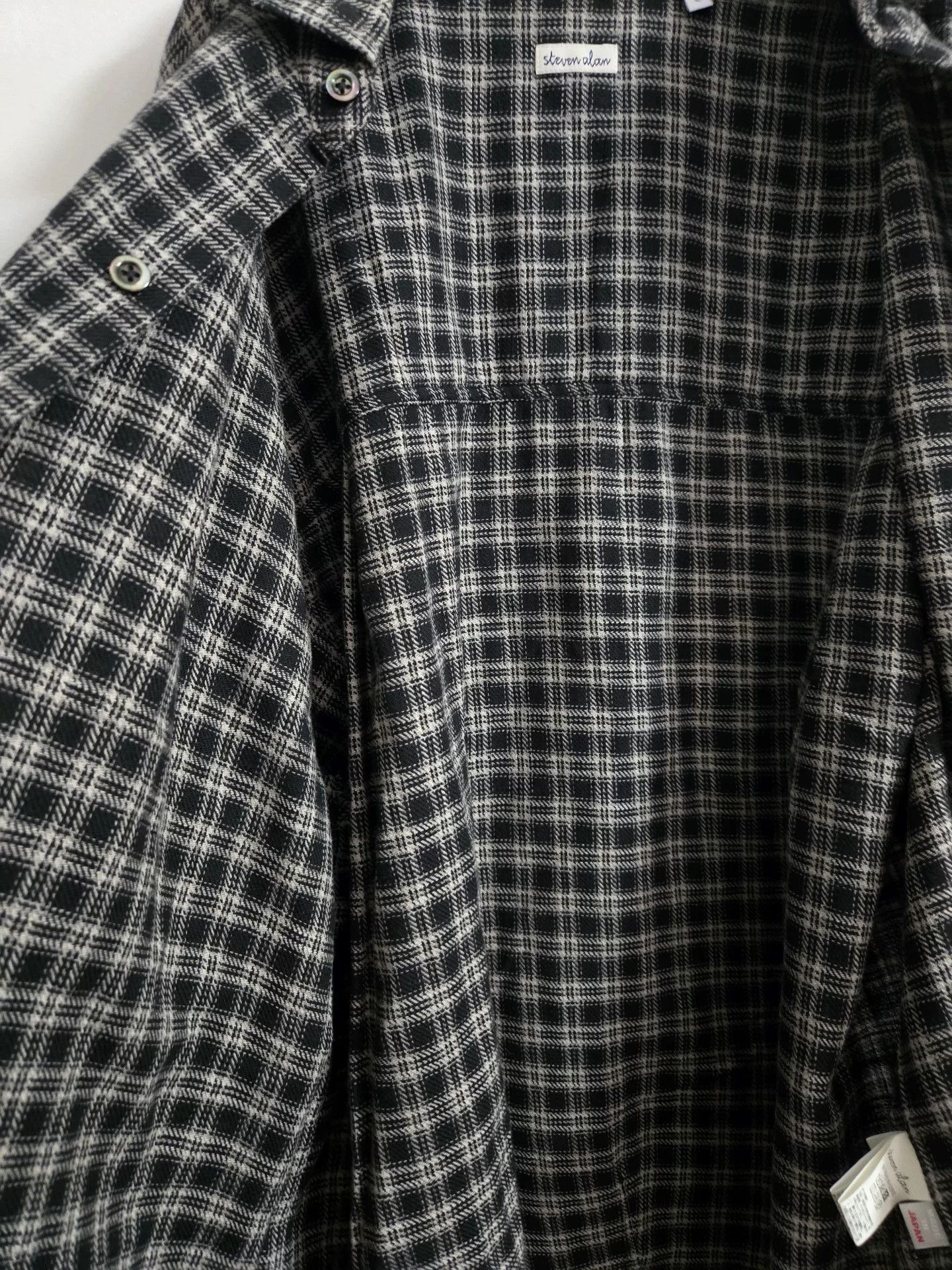 Steven Alan Steven Alan Black Brown Plaid Shirt Size US L / EU 52-54 / 3 - 4 Thumbnail