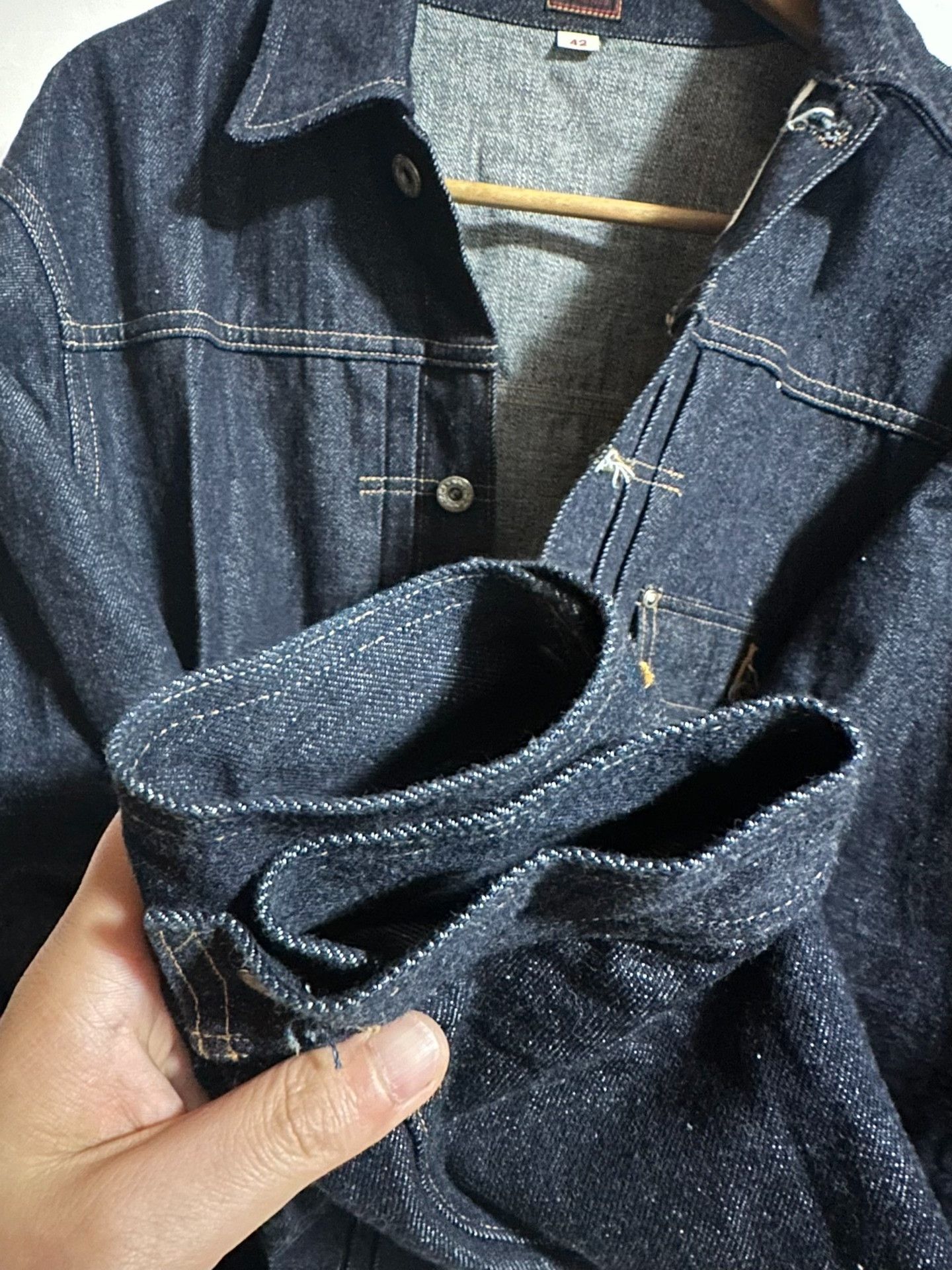 Warehouse & Co. Warehouse 2010 WWII Reissue 13.5oz Raw Denim Jacket Size US XS / EU 42 / 0 - 6 Thumbnail