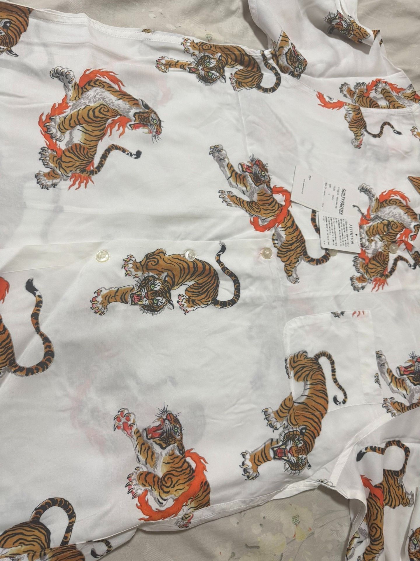 Wacko Maria Wacko Maria x Tim Lehi Flame Tiger Shirt Size US S / EU 44-46 / 1 - 7 Thumbnail