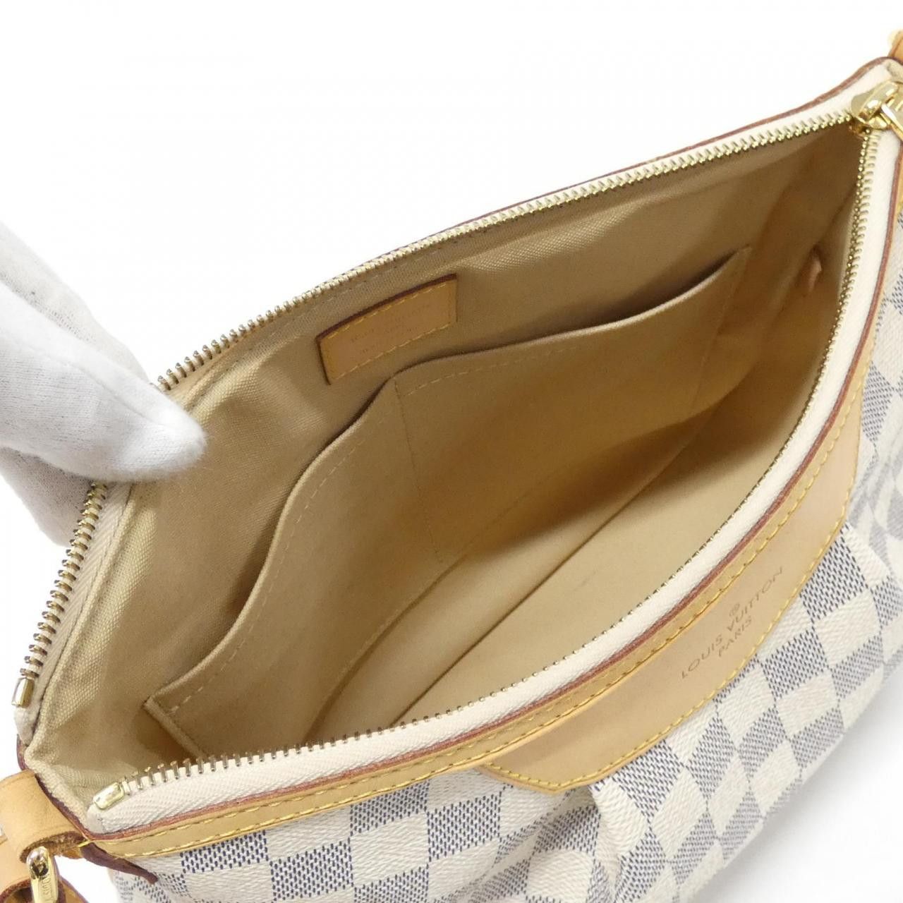 Louis Vuitton Louis Vuitton Louis Vuitton Siracusa Damier Azur Shoulder Bag Textile Shoulder Bag N41113 DUTY FREE for USA Size ONE SIZE - 7 Thumbnail