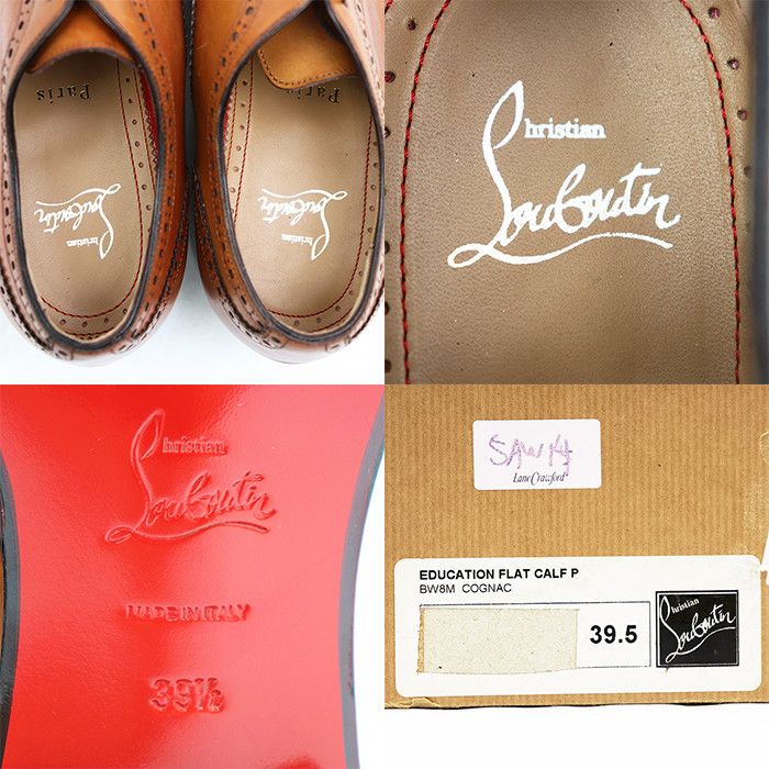 Christian Louboutin Christian Louboutin Christian Louboutin Leather Wingtip Brogue Boots Leather Shoes DUTY FREE for USA Size ONE SIZE - 10 Thumbnail