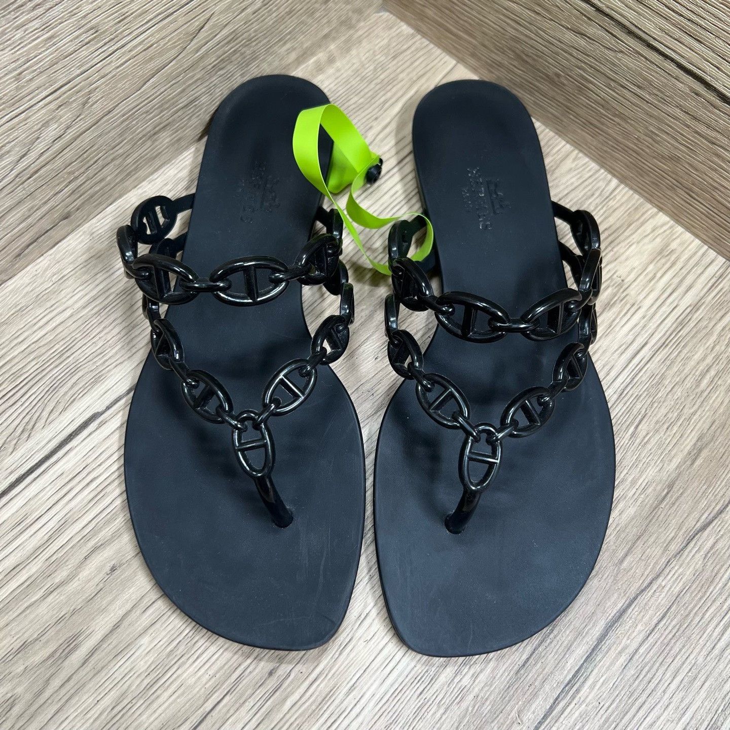 Hermes Hermes Black Sandals us_7 Women Size US 7 / IT 37 - 3 Thumbnail