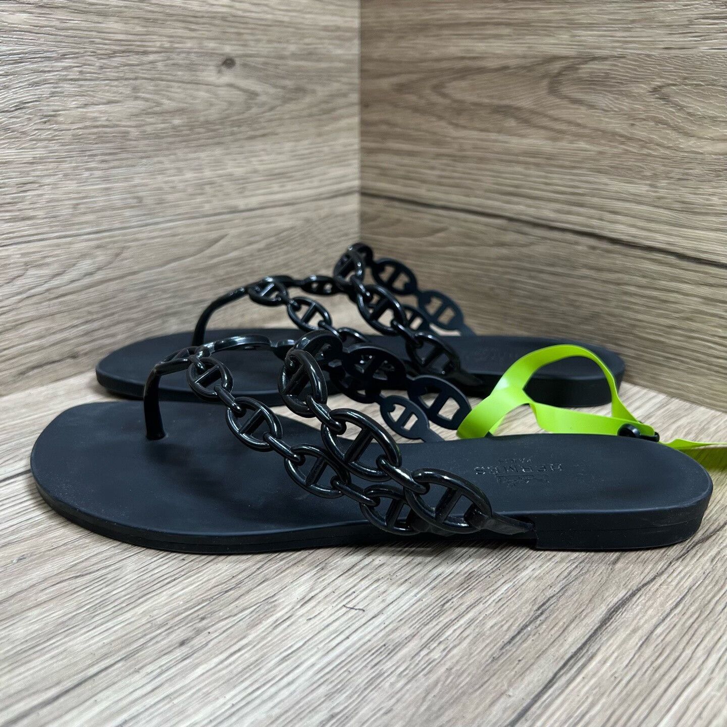 Hermes Hermes Black Sandals us_7 Women Size US 7 / IT 37 - 2 Thumbnail