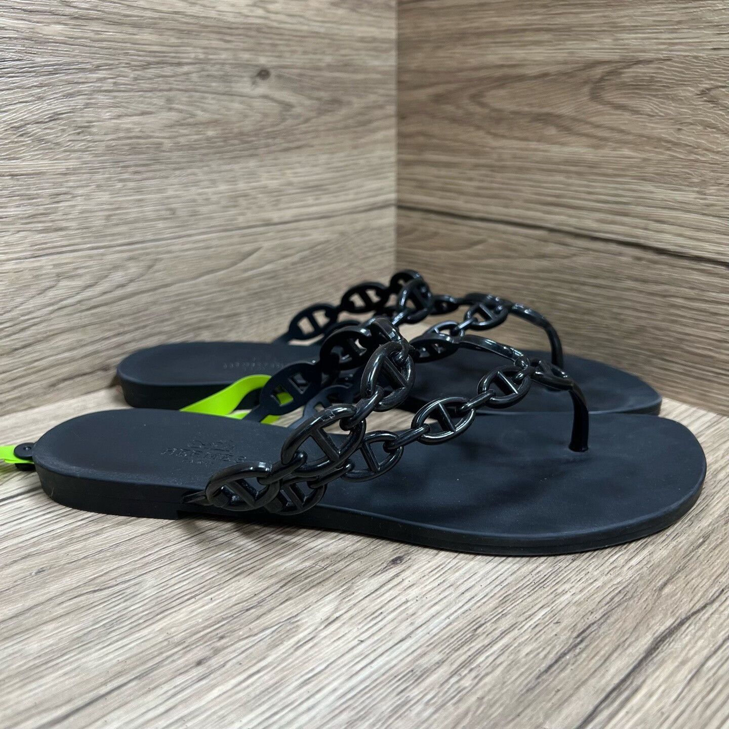 Hermes Hermes Black Sandals us_7 Women Size US 7 / IT 37 - 4 Thumbnail