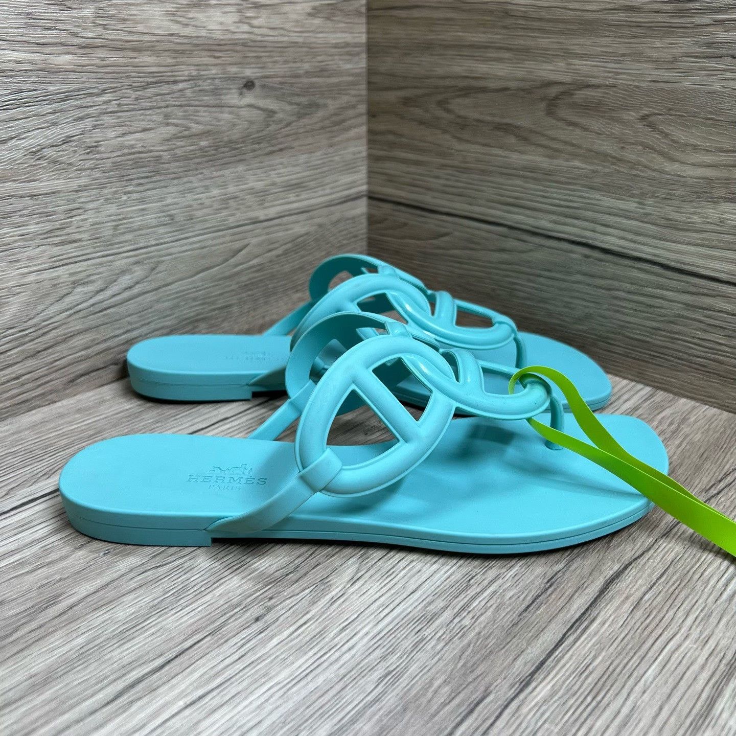 Hermes Hermes Green Sandals us_7 Women Size US 7 / IT 37 - 4 Thumbnail
