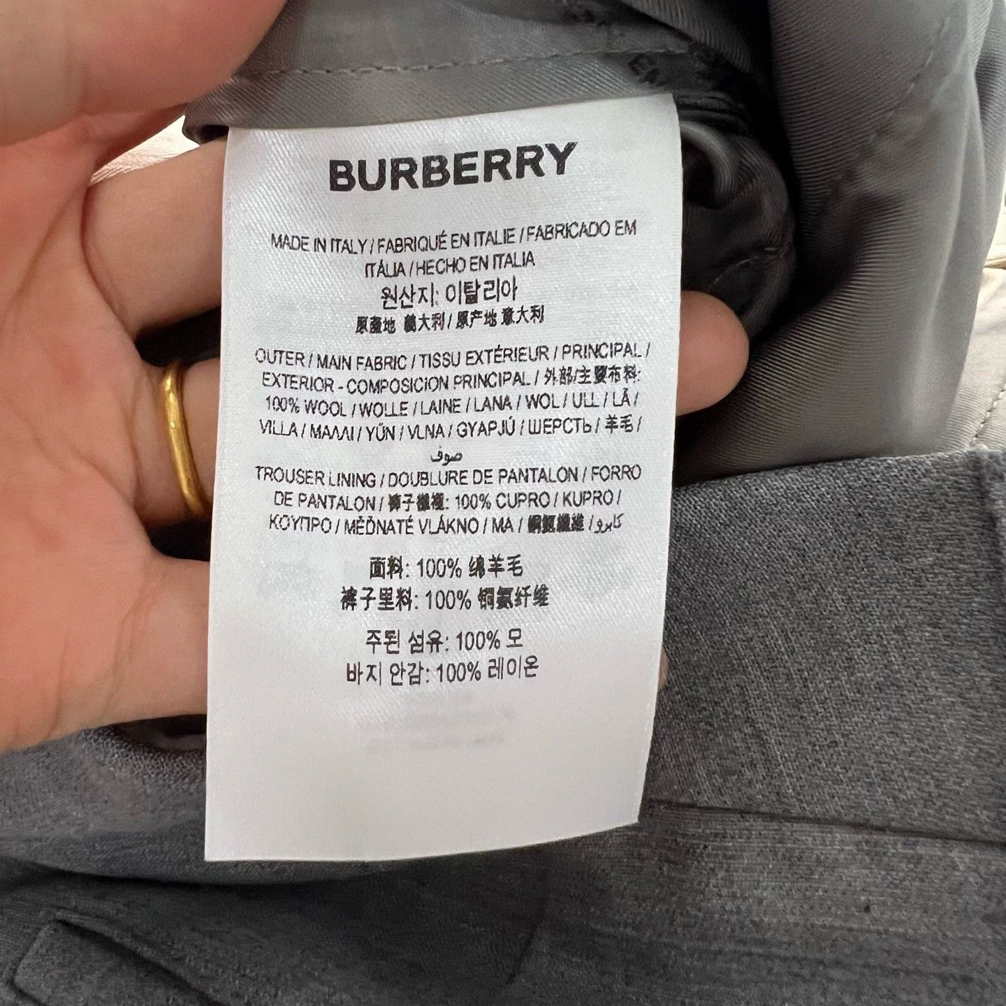 Burberry Burberry Gray Pants 32 Women Size 32" / US 10 / IT 46 - 5 Thumbnail