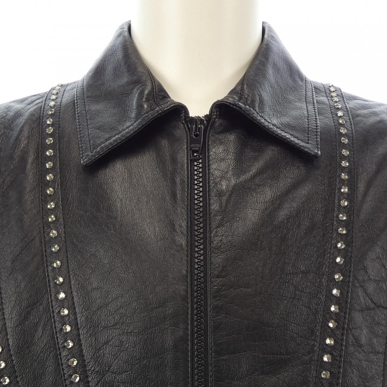 Celine Celine CELINE Leather Jacket Leather Outerwear 2E195291D DUTY FREE for USA Size ONE SIZE - 5 Thumbnail