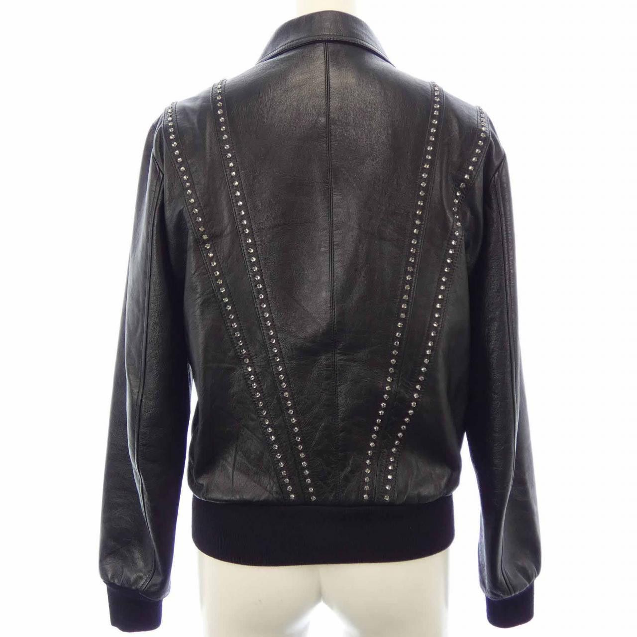 Celine Celine CELINE Leather Jacket Leather Outerwear 2E195291D DUTY FREE for USA Size ONE SIZE - 2 Thumbnail