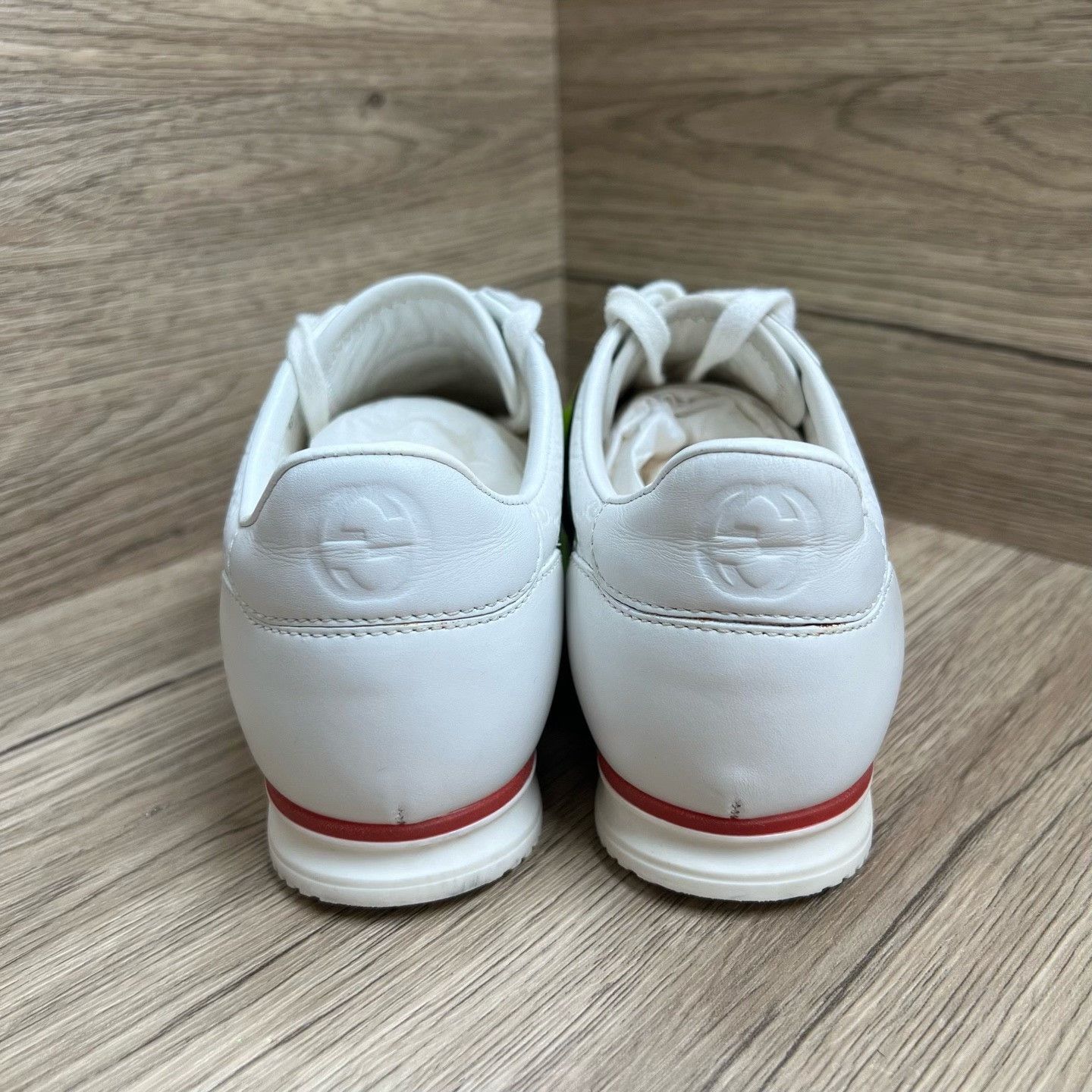 Gucci Gucci Striped White Lowtop Sneakers us_6 Women Size US 6 / IT 36 - 4 Thumbnail