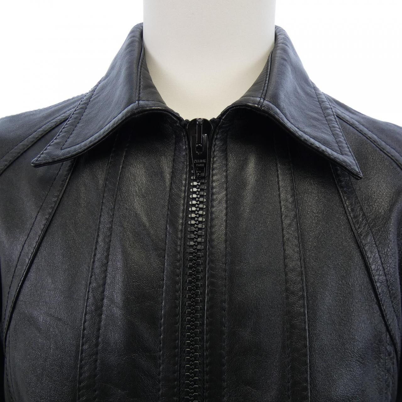 Celine Celine CELINE Cutout Leather Jacket Leather Outerwear 2EF32280D DUTY FREE for USA Size ONE SIZE - 5 Thumbnail