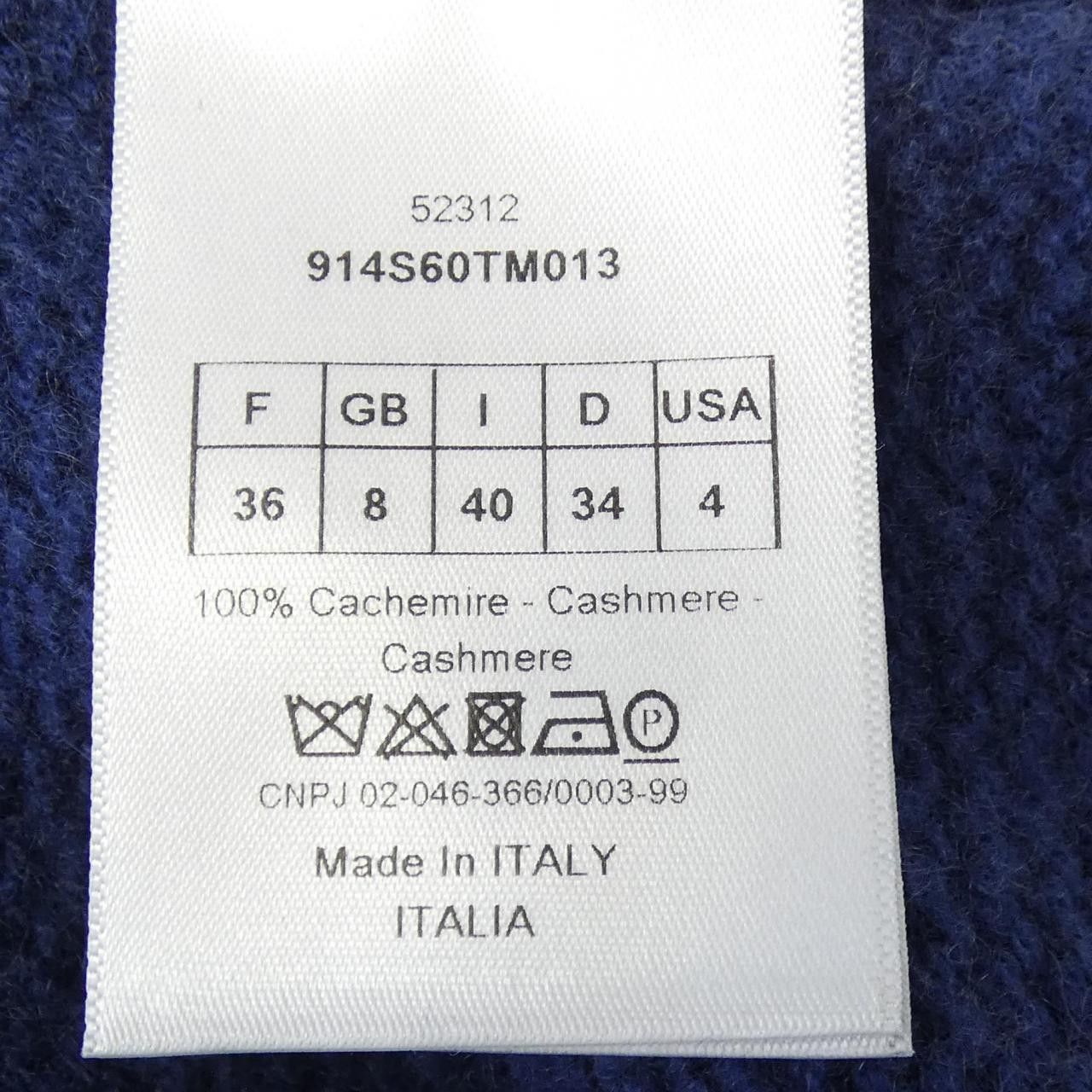 Dior Dior Christian Dior JADIOR8 Cashmere Knit Textile Tops 914S60TM013 DUTY FREE for USA Size ONE SIZE - 3 Thumbnail