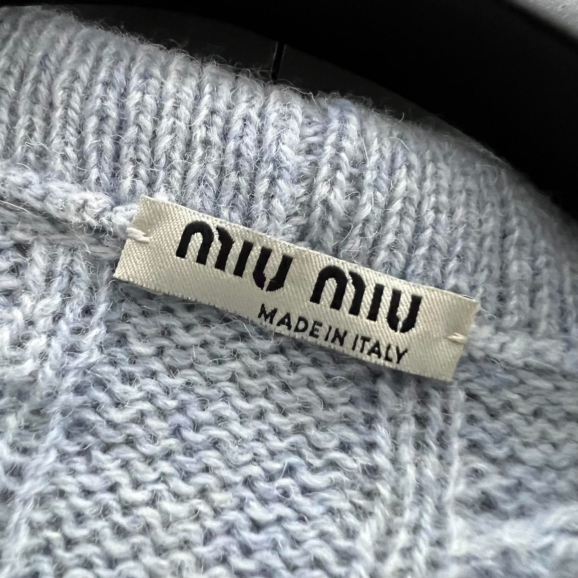 Miu Miu Miu Miu Knit Blue Sweater it_36 Women Size XS / US 0-2 / IT 36-38 - 2 Thumbnail