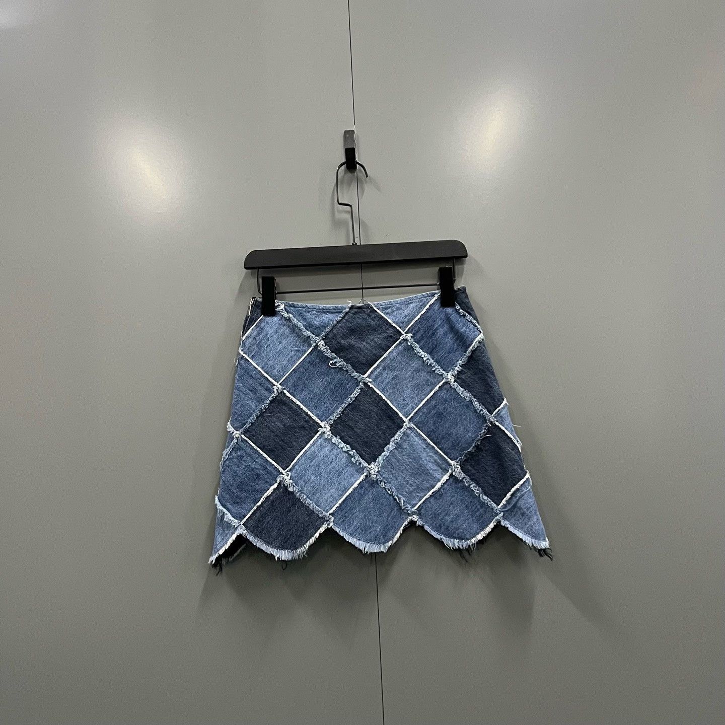 Miu Miu Miu Miu Denim Plaid Skirt 36 Women Size 36" / US 14 / IT 50 - 2 Thumbnail