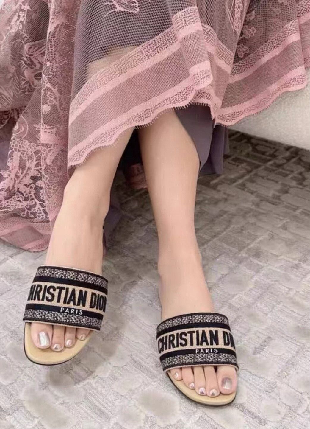 Dior Dior Black Sandals us_5 Women Size US 5 / IT 35 - 2 Thumbnail