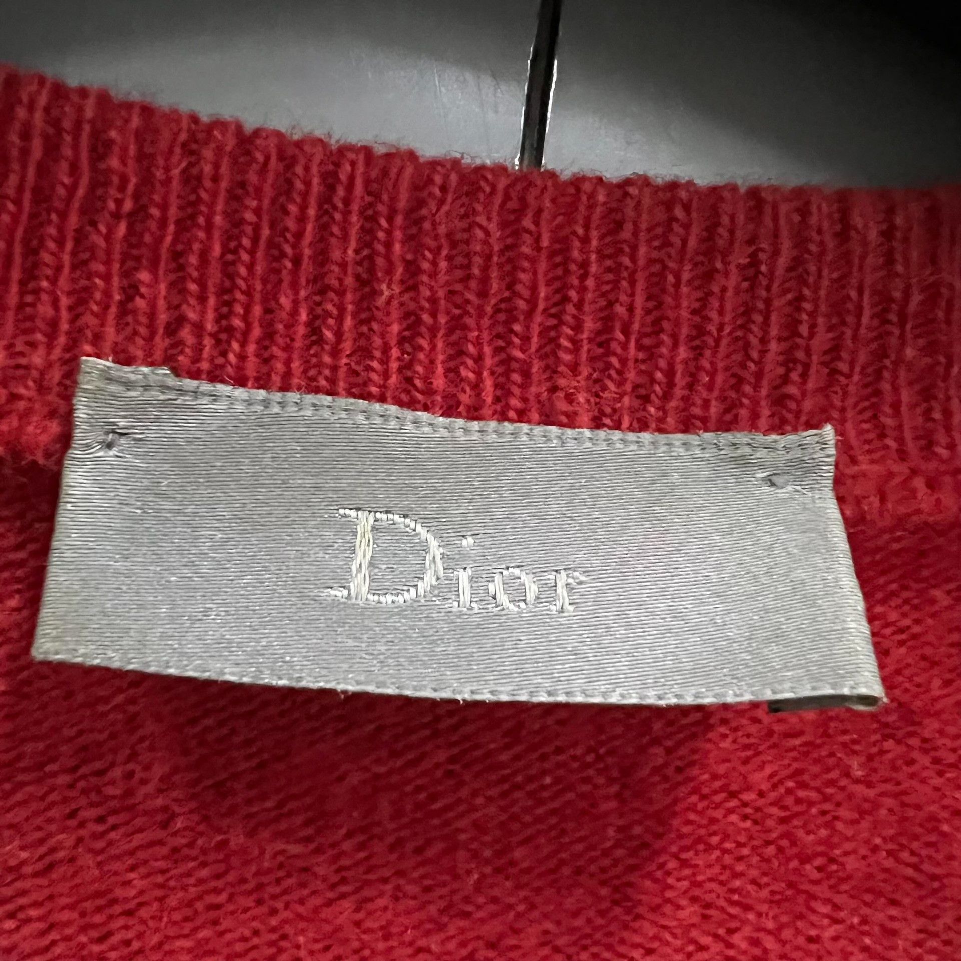 Dior Dior Distressed Red Sweater S Women Size S / US 4 / IT 40 - 2 Thumbnail