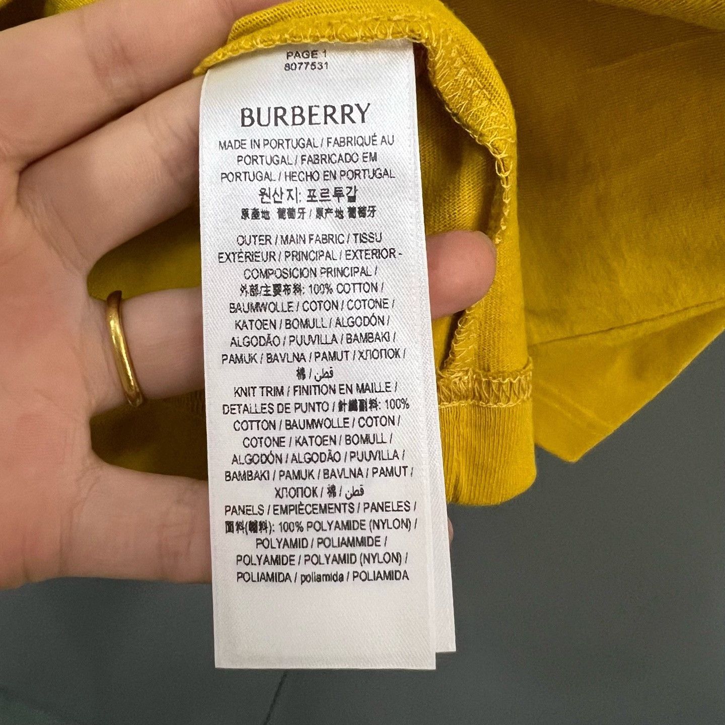 Burberry Burberry Patchwork Yellow T-Shirt S Women Size S / US 4 / IT 40 - 3 Thumbnail