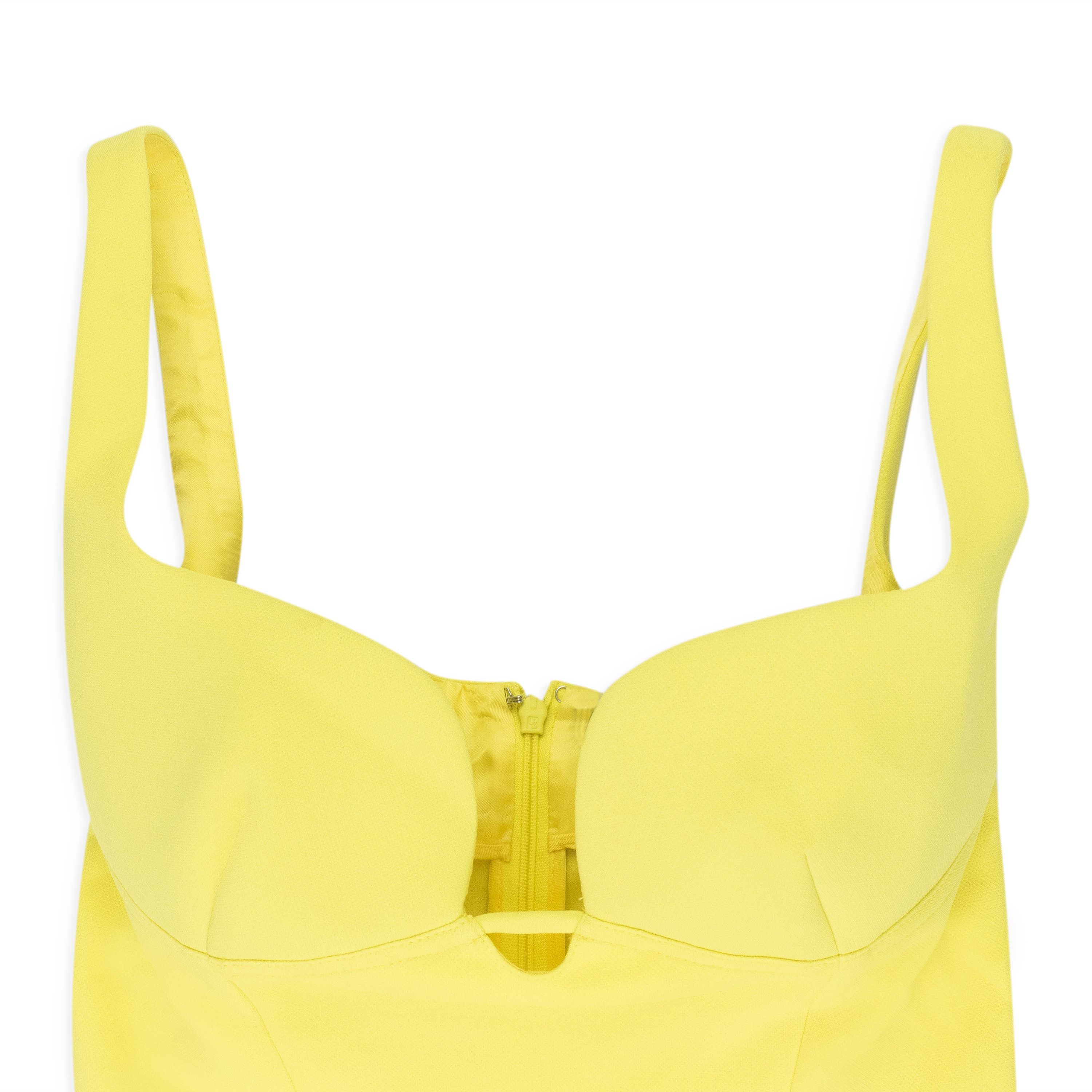 Mugler Mugler Yellow Bustier Dress SIZE 34 Size XXS / US 00 / IT 34 - 3 Thumbnail