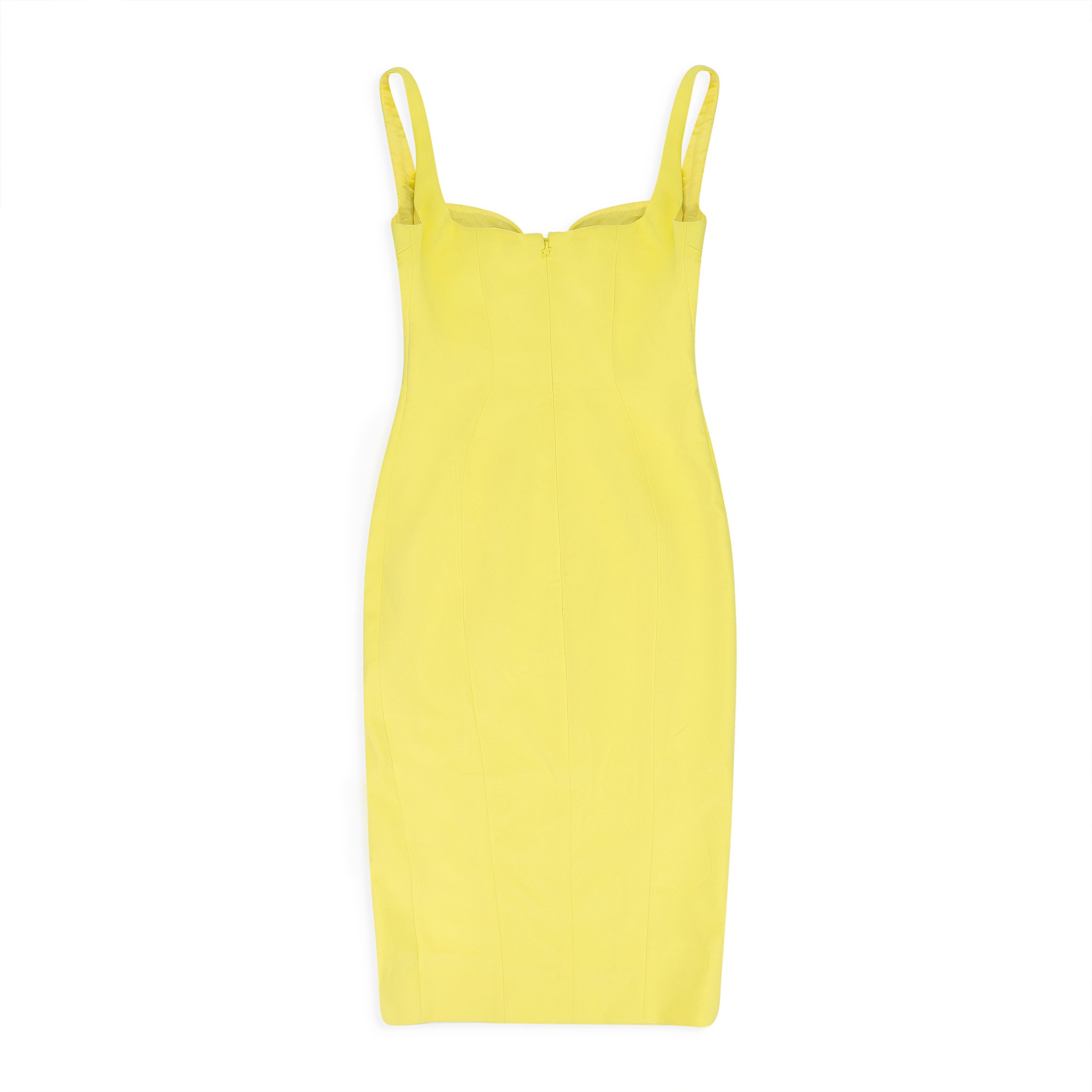 Mugler Mugler Yellow Bustier Dress SIZE 34 Size XXS / US 00 / IT 34 - 2 Thumbnail