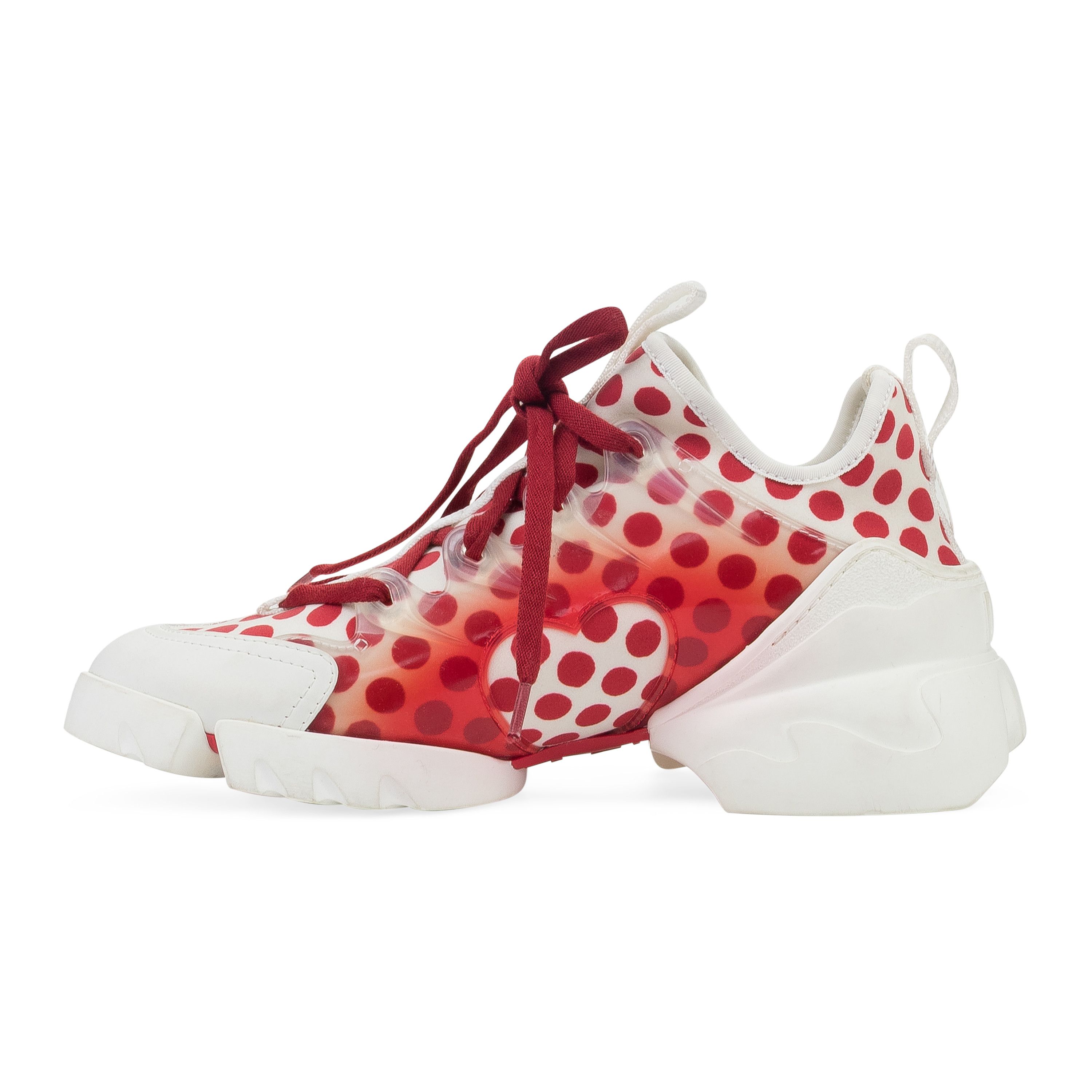 Dior Dior Red D-Connect Dioramour Lace Up Sneakers Size 34 Size US 4 / IT 34 - 2 Thumbnail