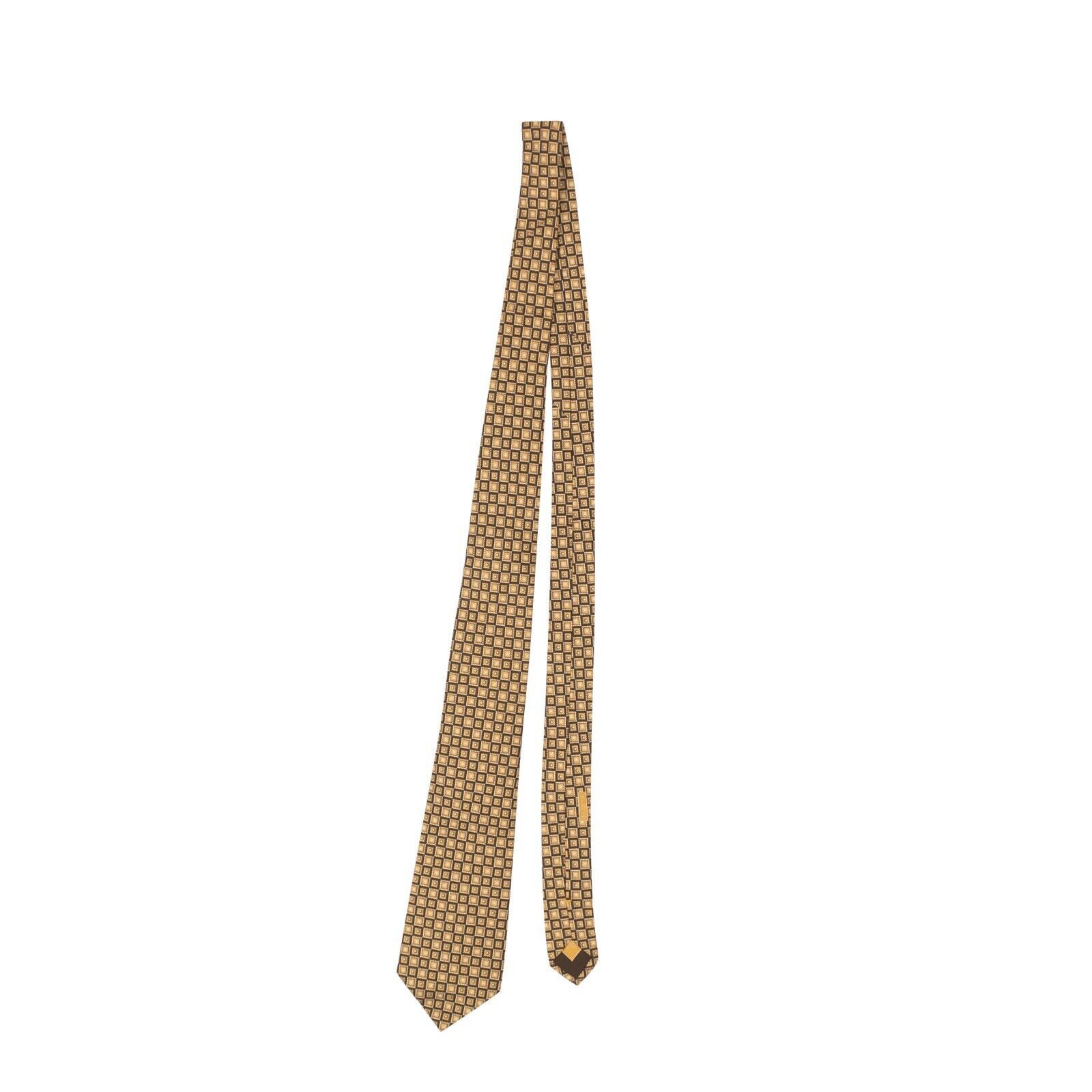 Brioni Brown Geometric Handmade Silk Tie Size OS Size ONE SIZE - 2 Thumbnail