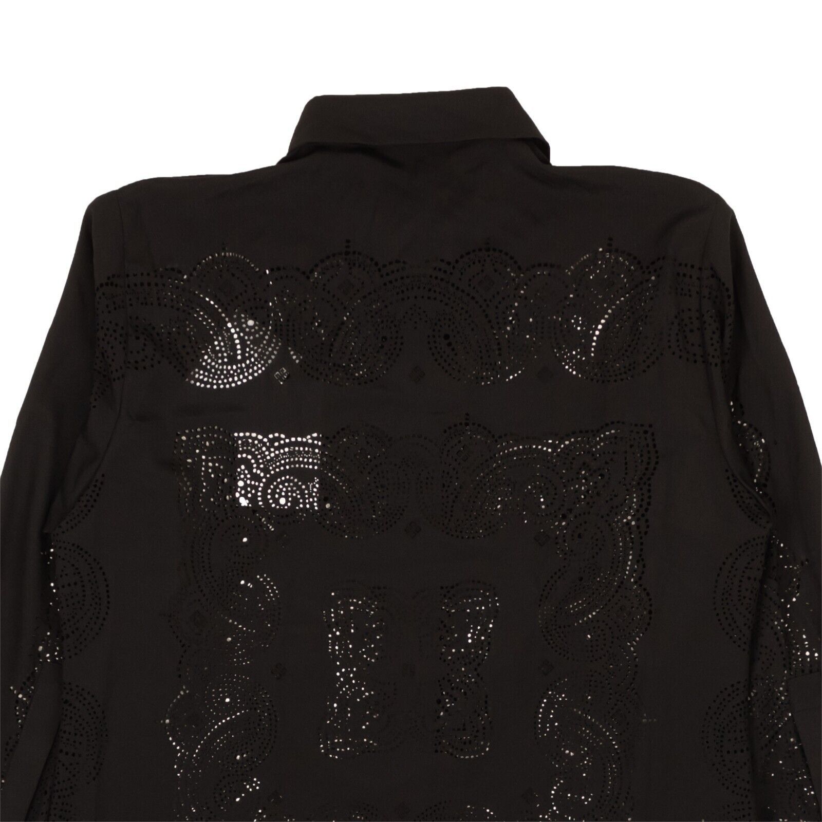 Givenchy Black Perforated Bandana Shirt Dress Size 4/40 Size S / US 4 / IT 40 - 4 Thumbnail