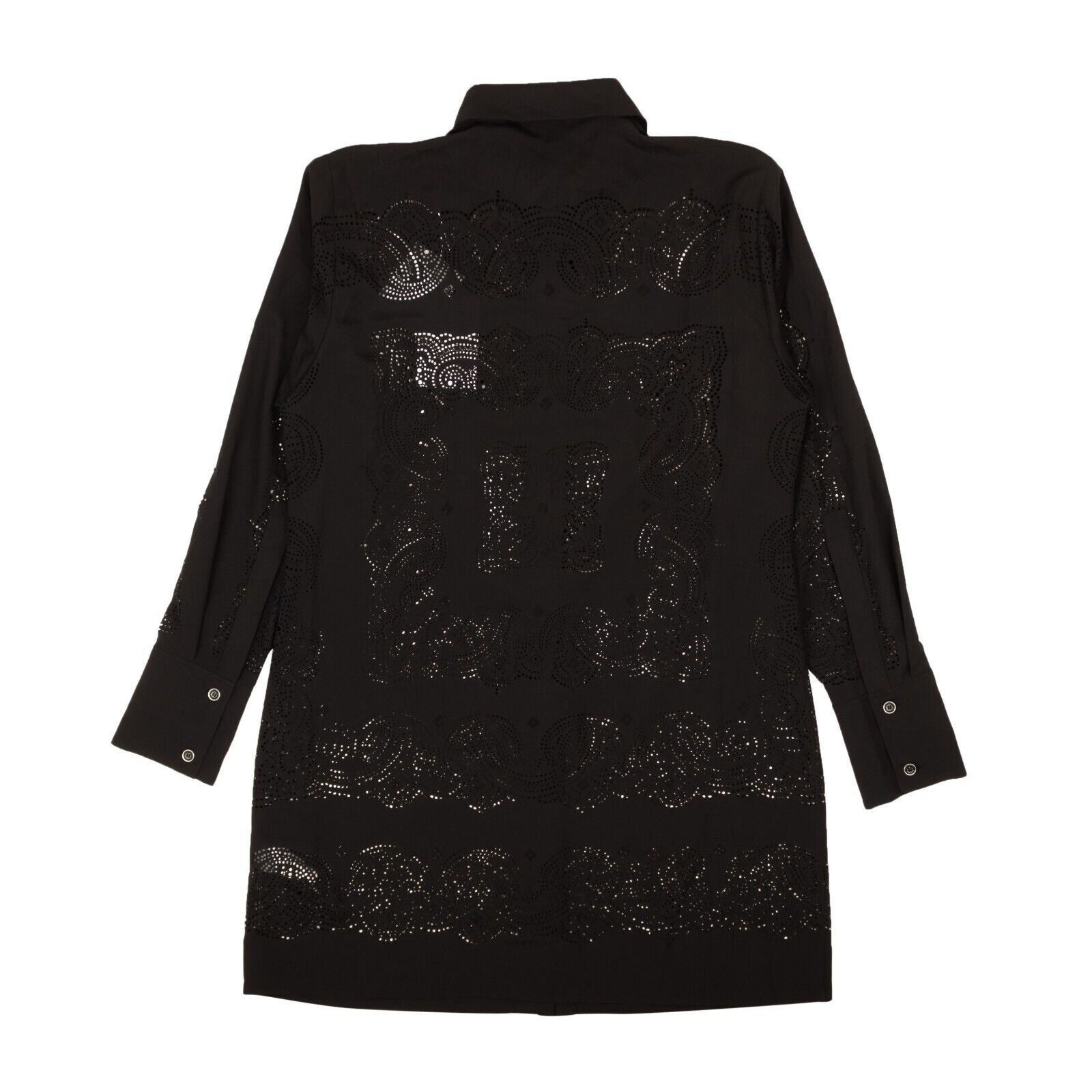 Givenchy Black Perforated Bandana Shirt Dress Size 4/40 Size S / US 4 / IT 40 - 3 Thumbnail