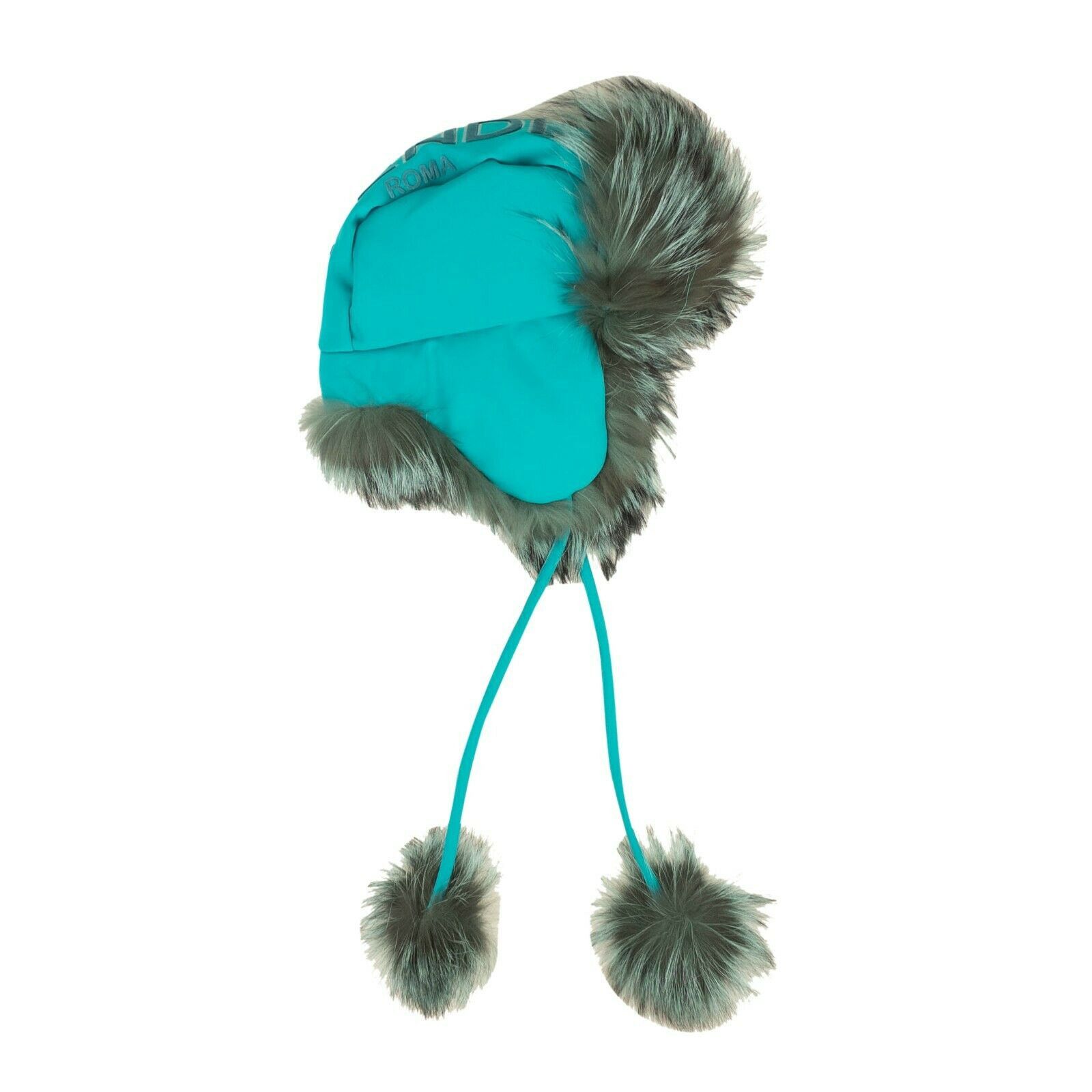 Fendi Blue Aviator Winter Fox Fur Hat Size S Size ONE SIZE - 2 Thumbnail