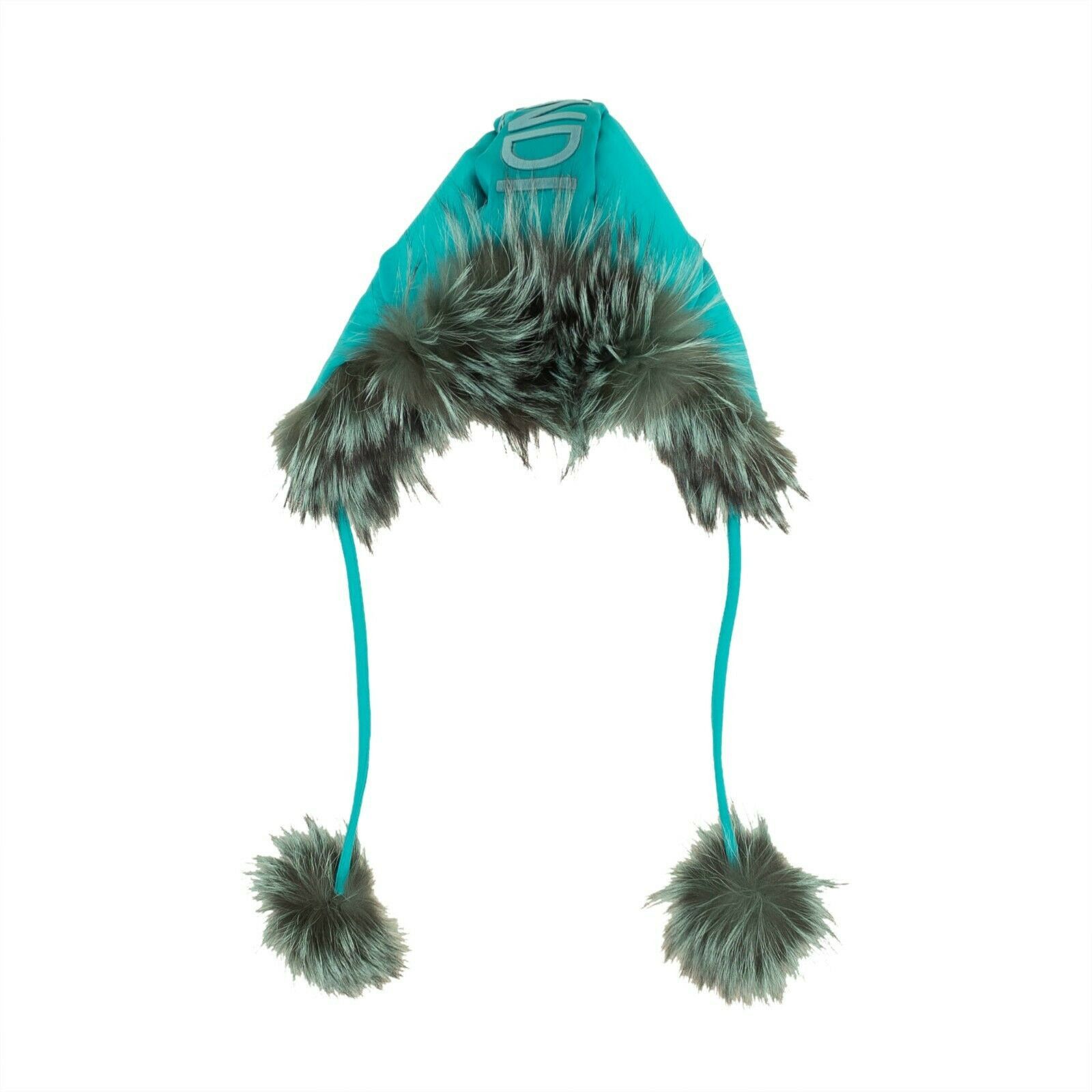 Fendi Blue Aviator Winter Fox Fur Hat Size S Size ONE SIZE - 3 Thumbnail