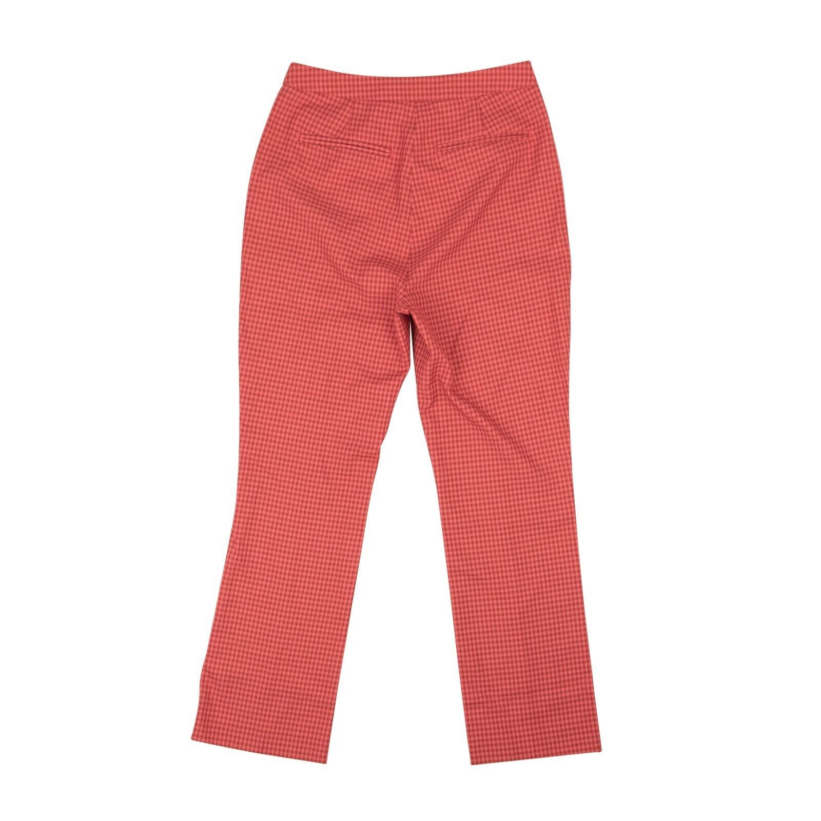 Opening Ceremony Rust Red Polyester Snap Front Gingham Pants Size 4/40 Size 27" / US 4 / IT 40 - 3 Thumbnail