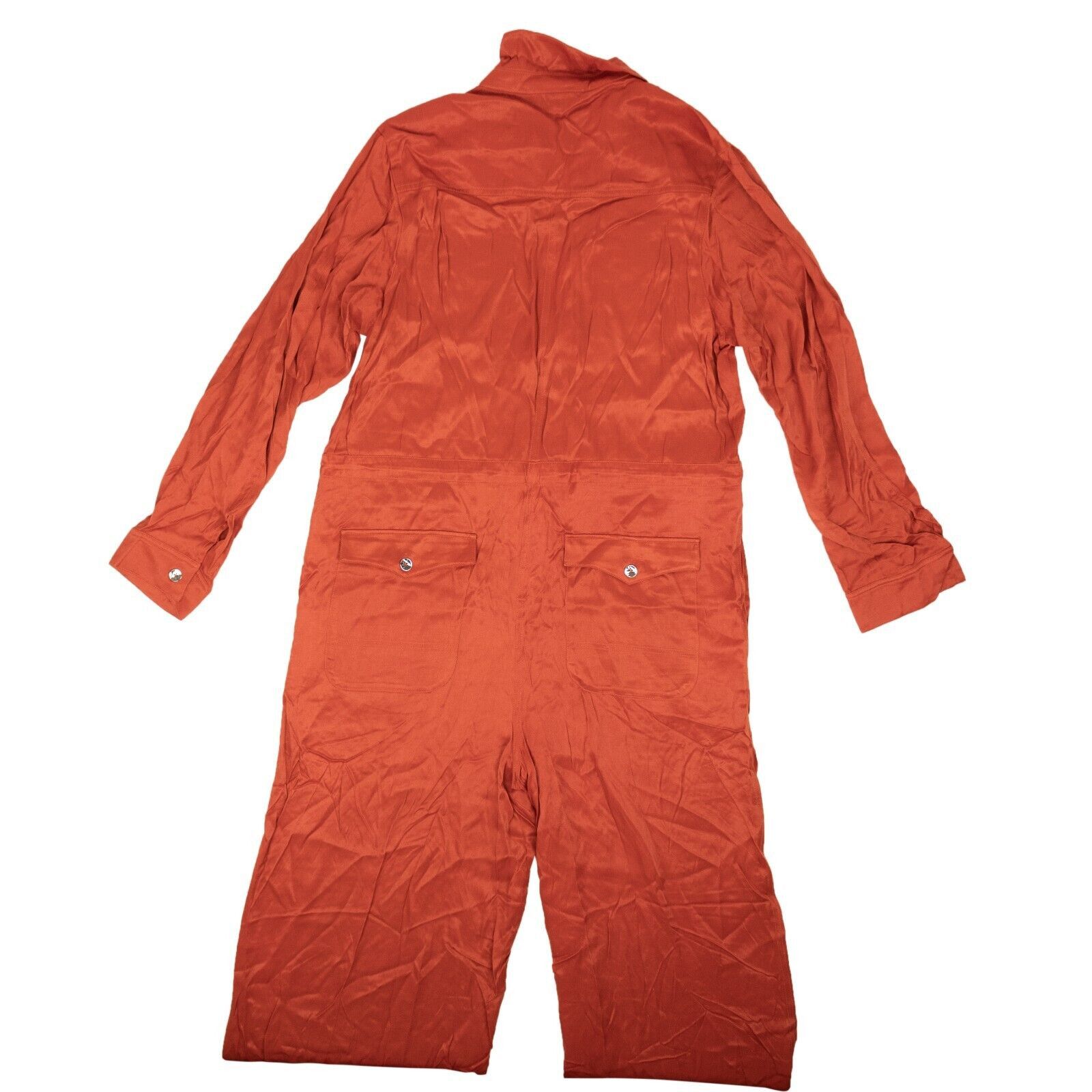 Opening Ceremony Rust Red Zip Front Long Sleeve Jumpsuit Size XS Size 26" / US 2 / IT 38 - 3 Thumbnail
