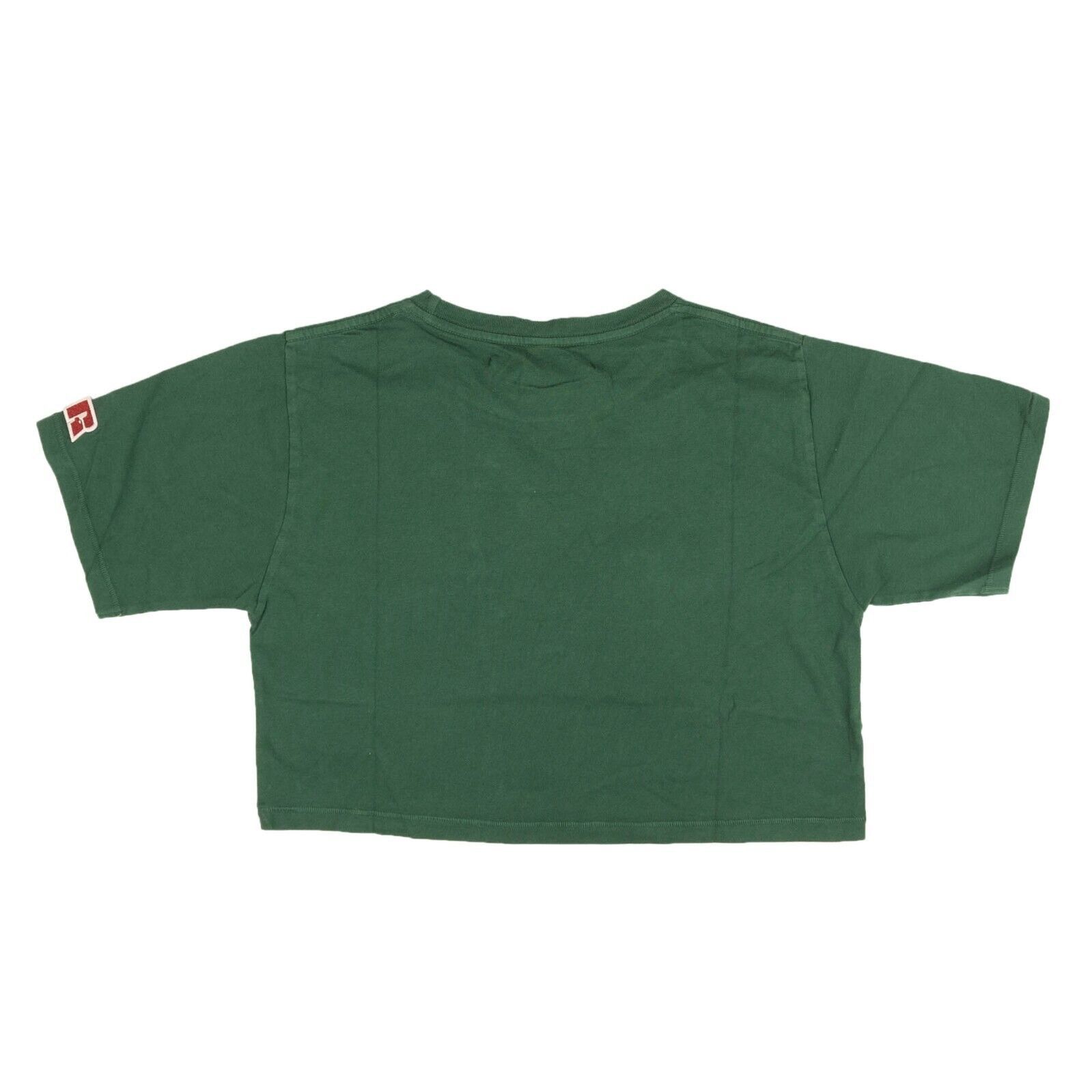 Visitor on Earth Green Short Sleeve Cropped Logo T-Shirt Size XS Size XS / US 0-2 / IT 36-38 - 4 Thumbnail