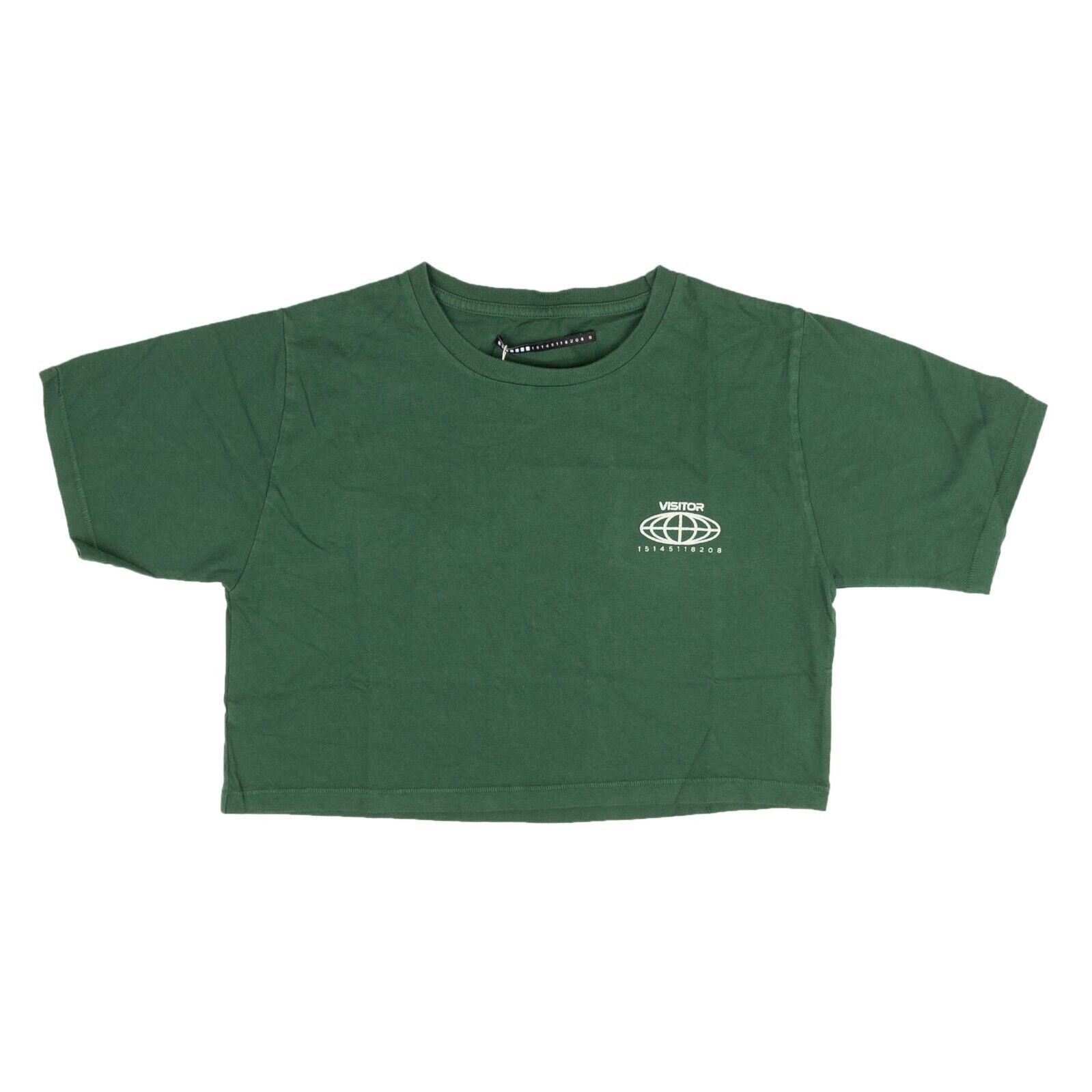 Visitor on Earth Green Short Sleeve Cropped Logo T-Shirt Size XS Size XS / US 0-2 / IT 36-38 - 2 Thumbnail