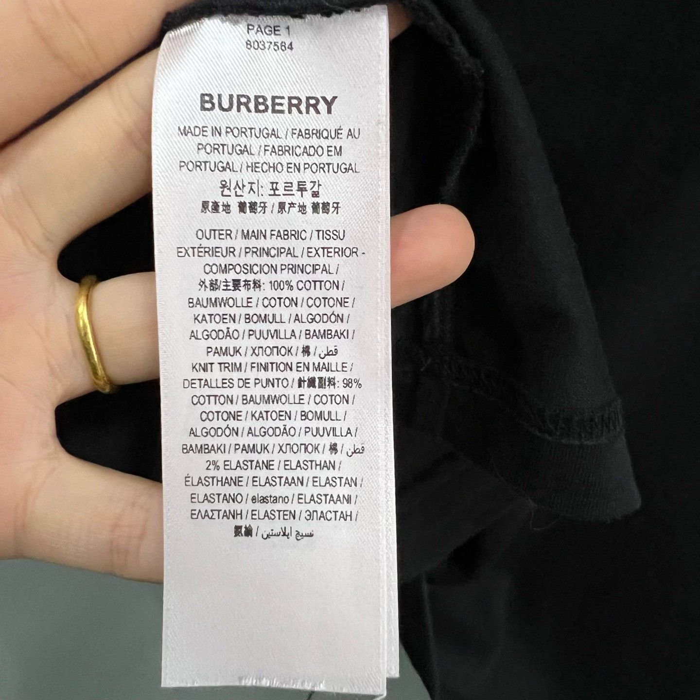 Burberry Burberry Printed Black T-Shirt l Men Size US L / EU 52-54 / 3 - 3 Thumbnail
