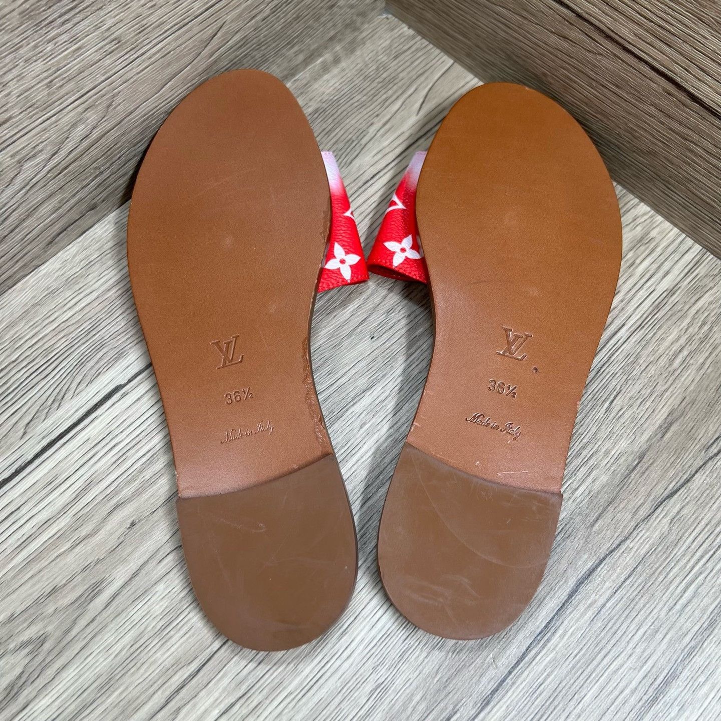 Louis Vuitton Louis Vuitton Red Sandals us_6-5 Women Size US 6.5 / IT 36.5 - 5 Thumbnail
