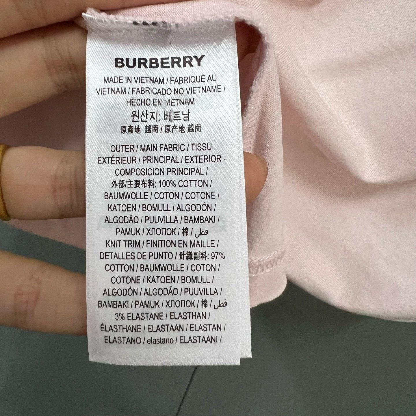 Burberry Burberry Embroidered Pink T-Shirt S Women Size S / US 4 / IT 40 - 3 Thumbnail