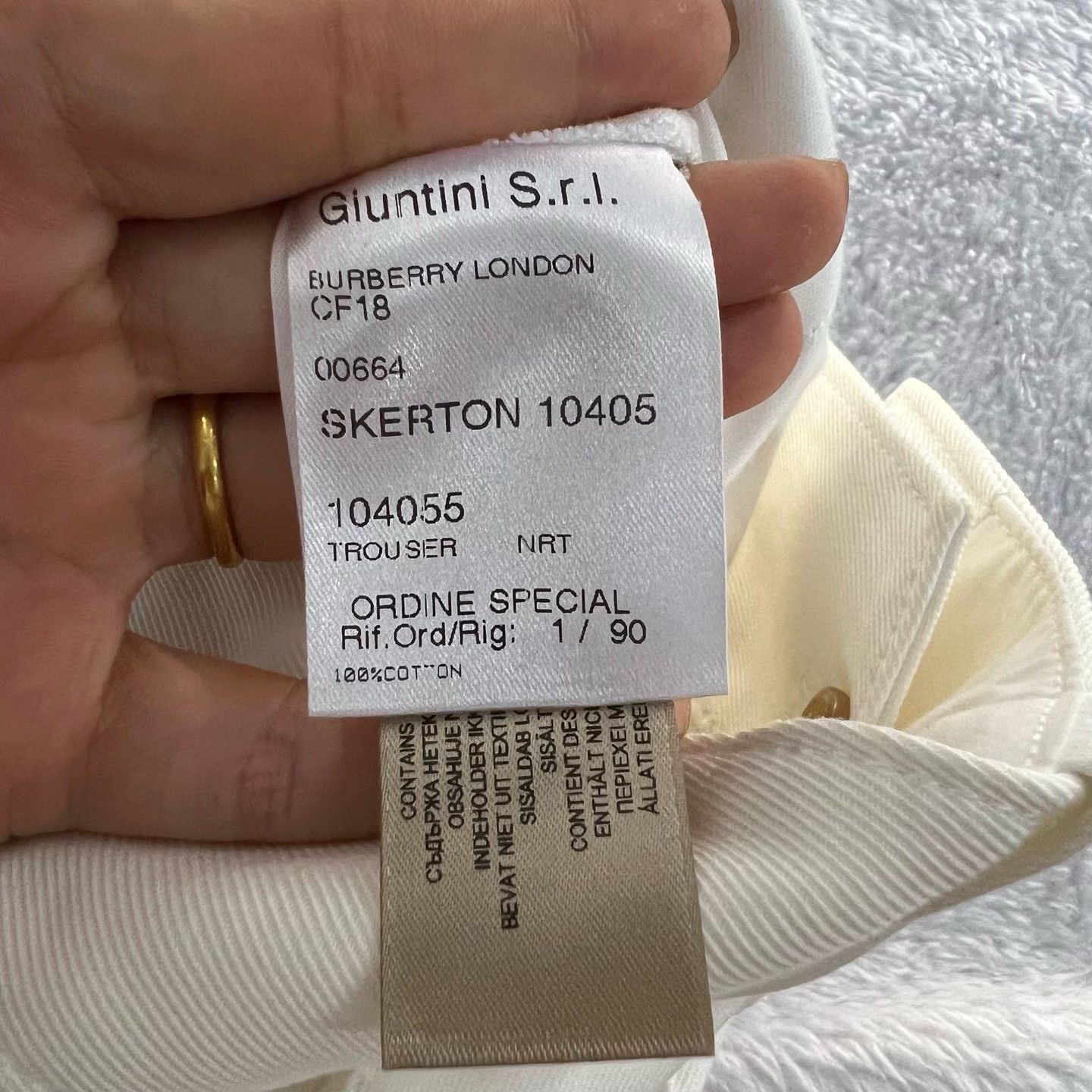 Burberry Burberry High-Waist White Pants 38 Women Size 38" / US 16 / IT 52 - 4 Thumbnail