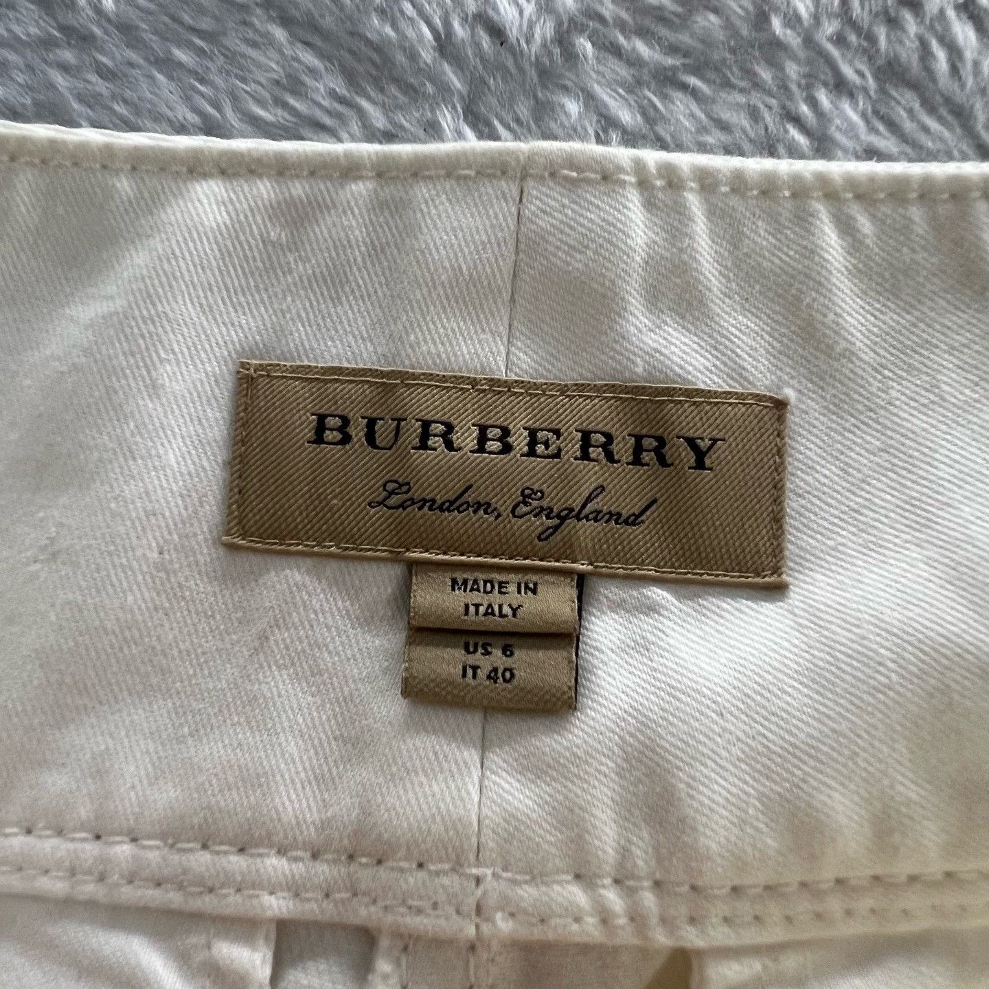 Burberry Burberry High-Waist White Pants 38 Women Size 38" / US 16 / IT 52 - 3 Thumbnail