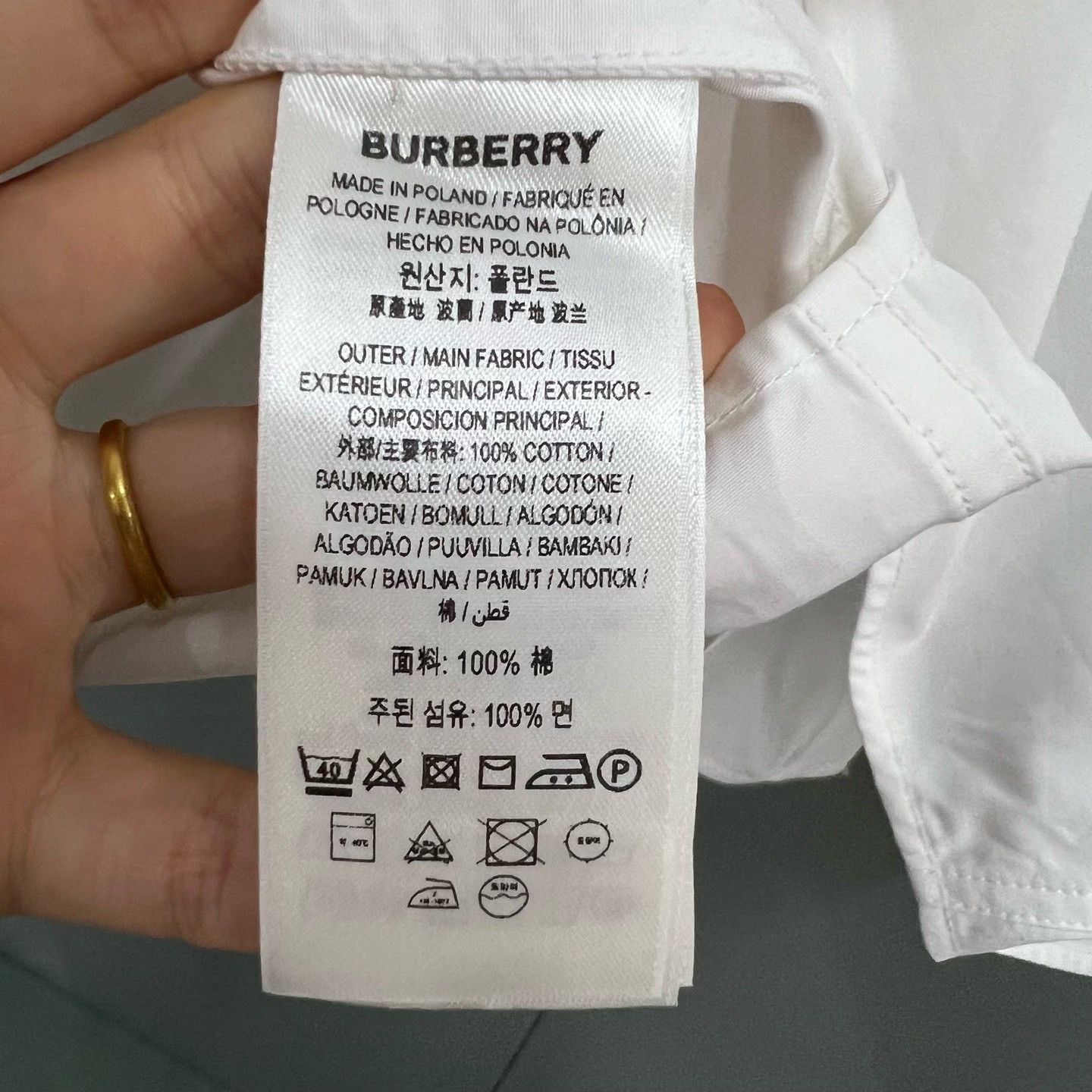 Burberry Burberry Embroidered White Shirt xxs Men Size US XXS / EU 40 - 3 Thumbnail
