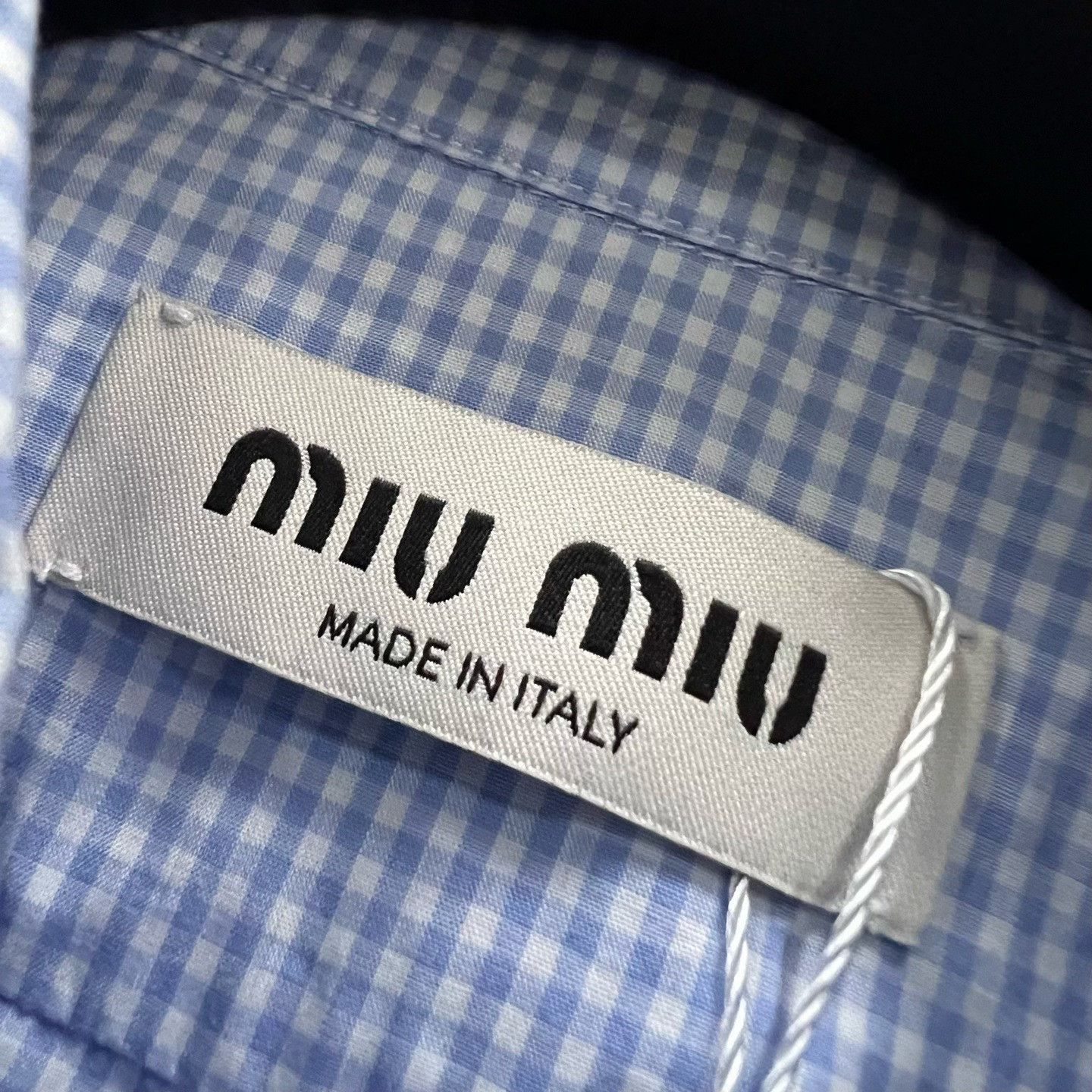 Miu Miu Miu Miu Retro Plaid Blue Button Up it_40 Women Size S / US 4 / IT 40 - 2 Thumbnail
