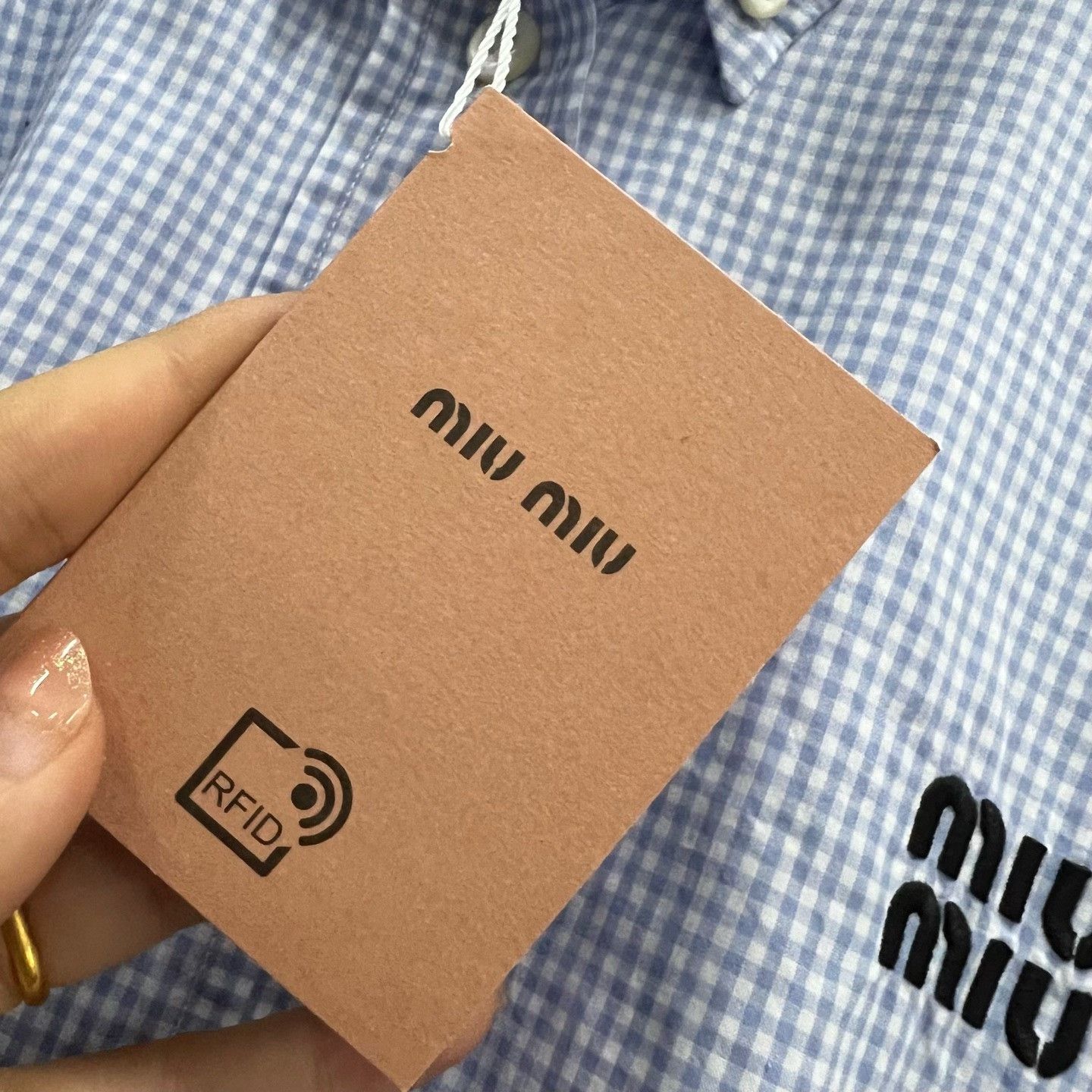 Miu Miu Miu Miu Retro Plaid Blue Button Up it_40 Women Size S / US 4 / IT 40 - 3 Thumbnail