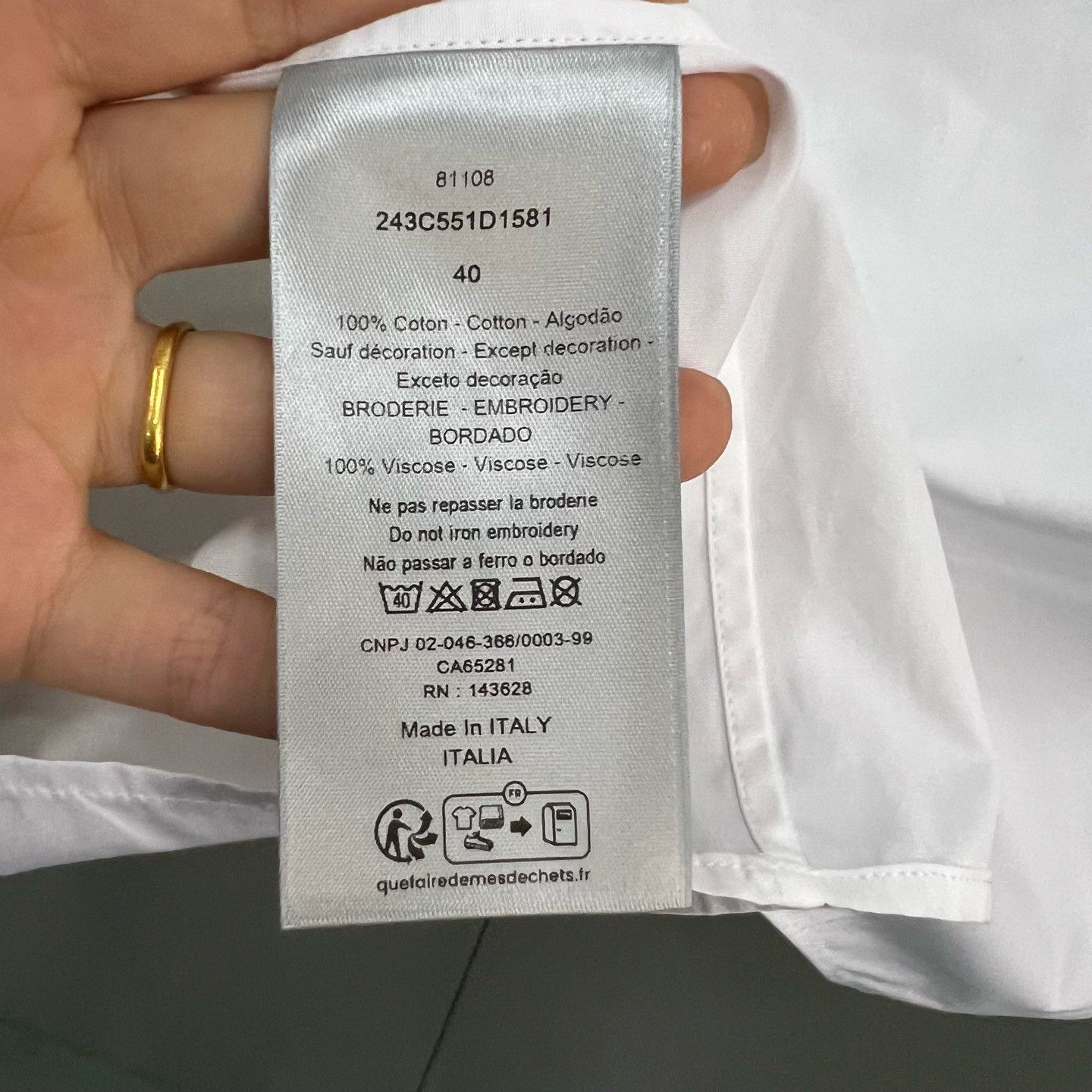 Dior Dior Retro Embroidered White Shirt xxs Men Size US XXS / EU 40 - 4 Thumbnail