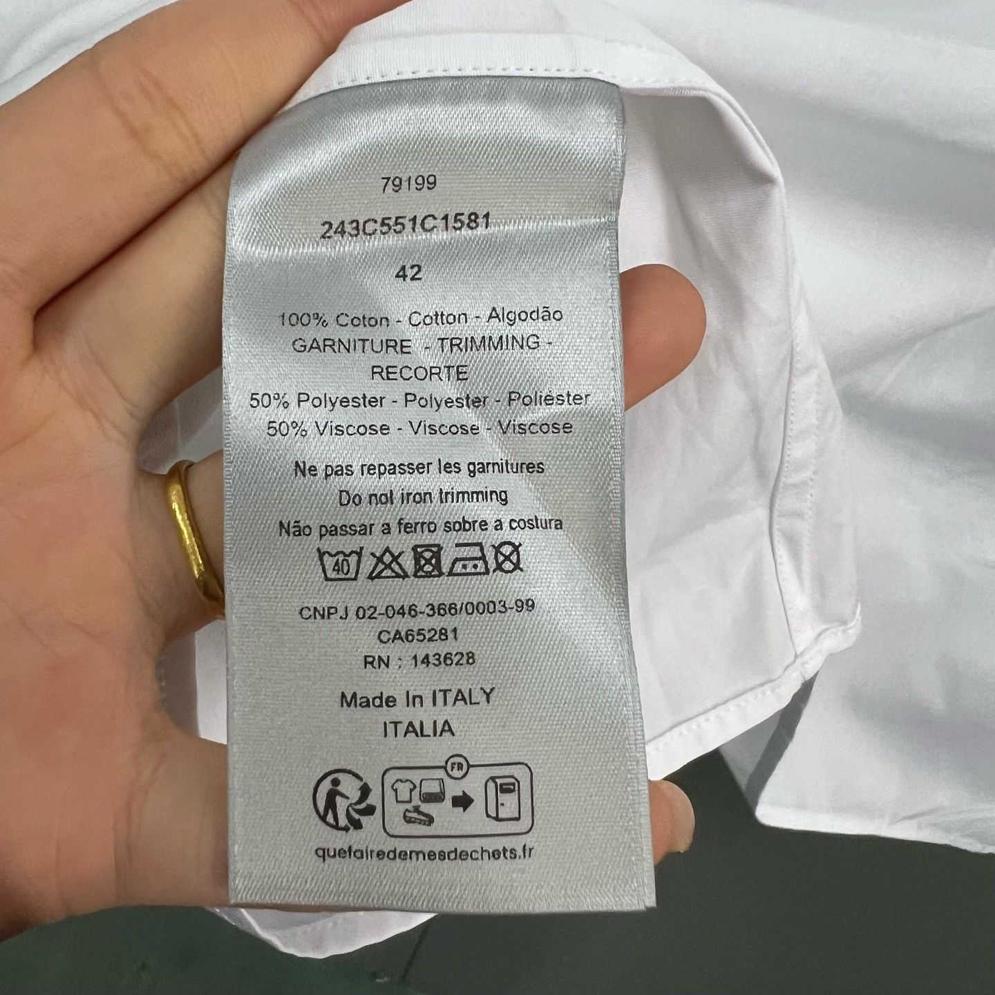 Dior Dior Embroidered White Shirt xxs Men Size US XXS / EU 40 - 3 Thumbnail